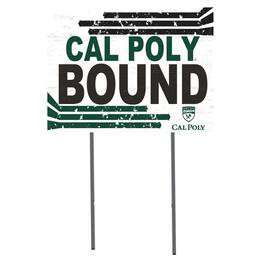 Jardine - Cal Poly Mustangs 18" x 24" Team Yard Sign - White