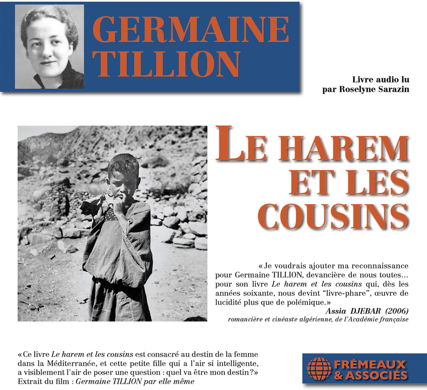 Germaine Tillion - Le Harem Et Les Cousins - Lu Par Roselyne Sarazin  - COMPACT DISCS