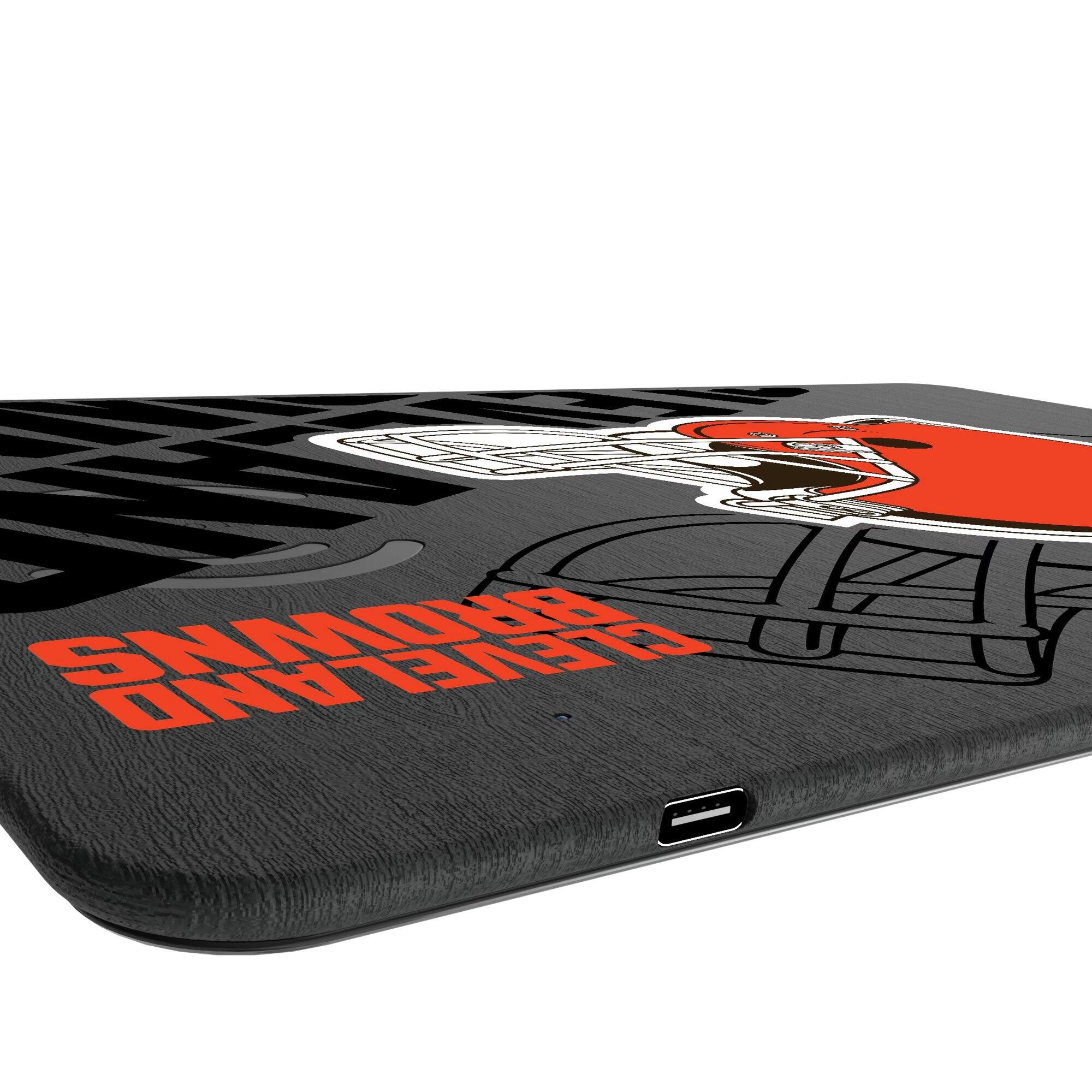 Alt View 2. Keyscaper - Cleveland Browns 15W Fast Wireless Charger and Mouse Pad - Multicolor.