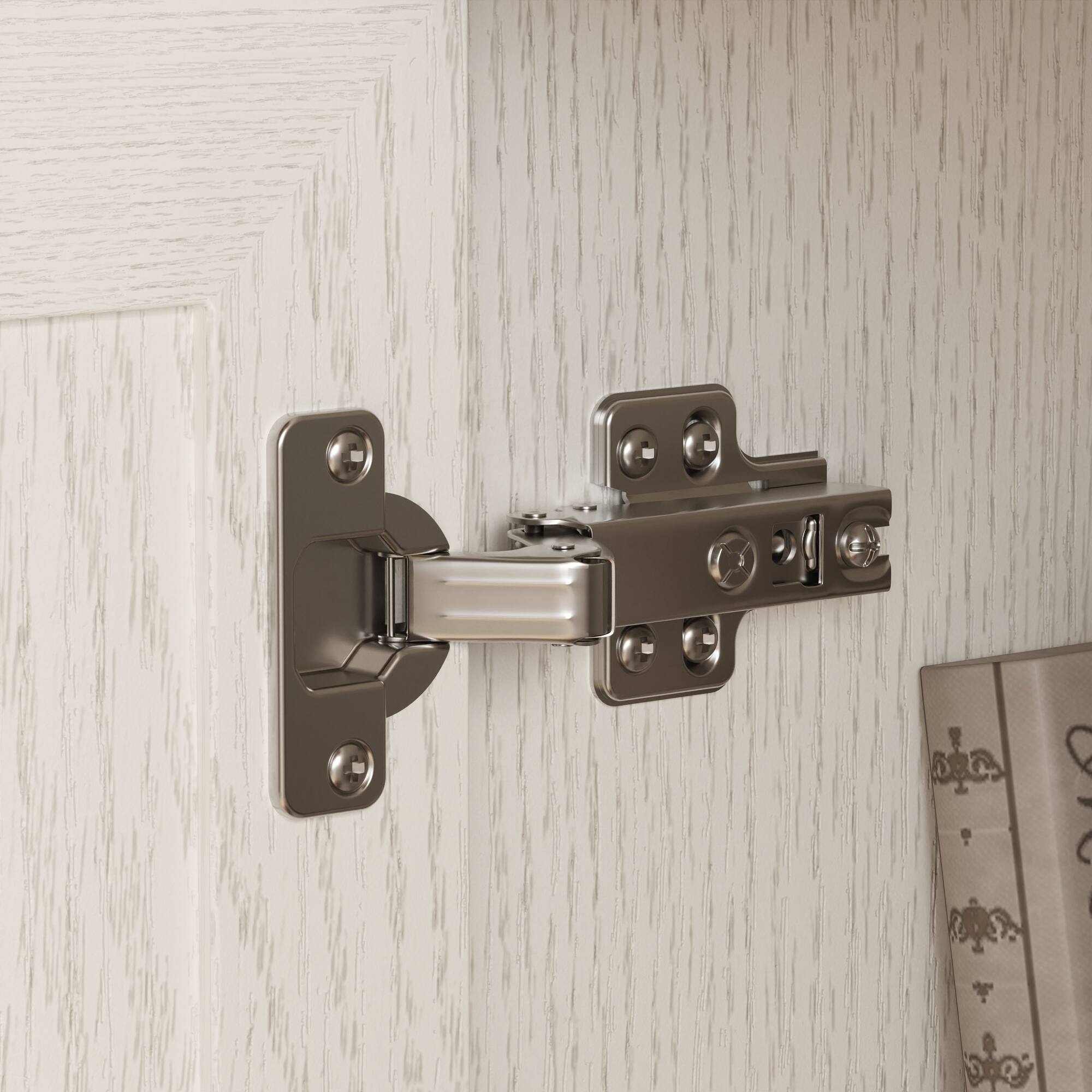 Alt View 4. FUFU & GAGA - Multi-Purpose Storage Cabinet for Living Room with Drawers & Shelves, Modern Display and Organization Unit - White.