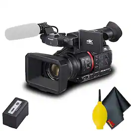 Panasonic - AG-CX350 4K Camcorder Accessory Bundle with Cleaning Kit