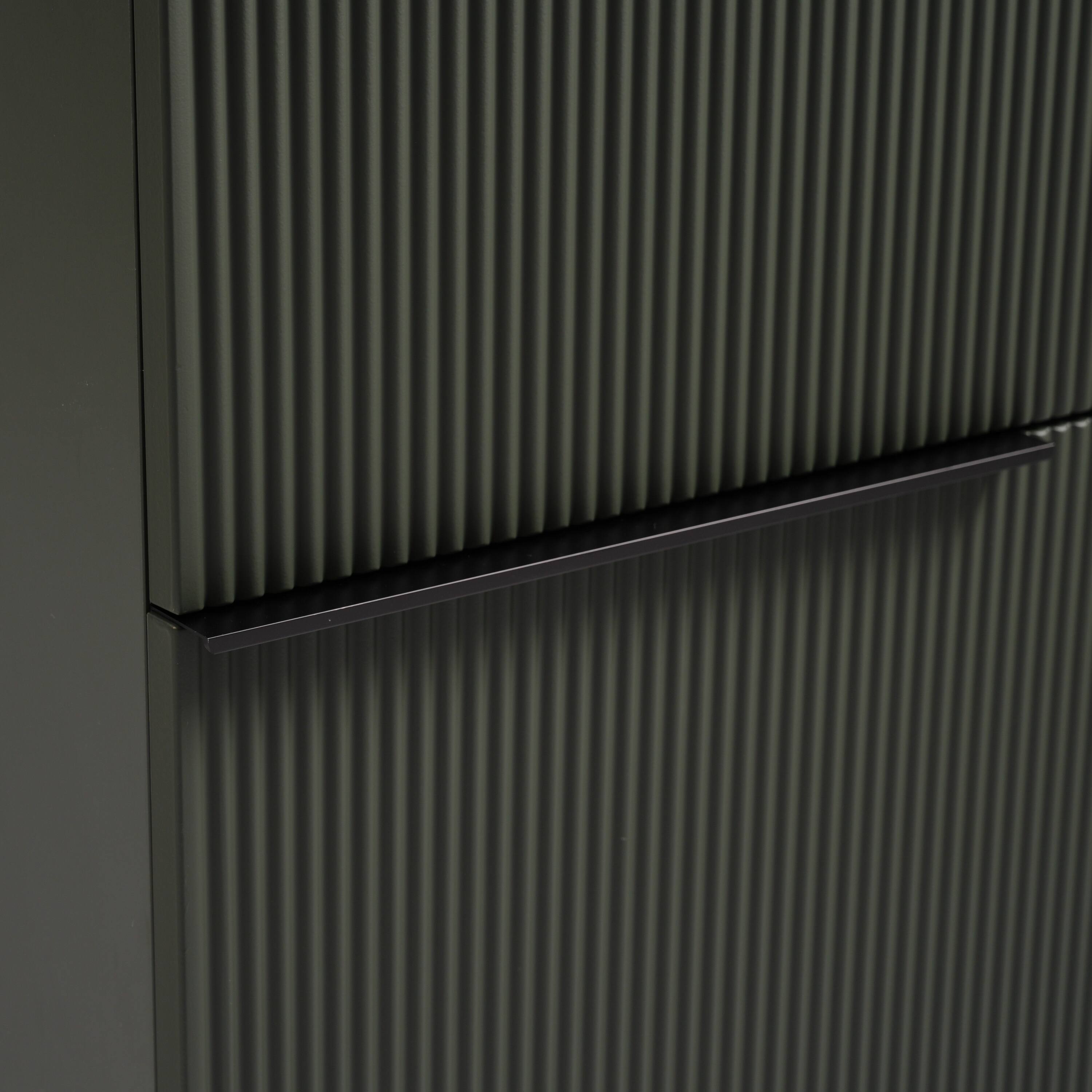 Angle. Boyel Living - 30 Inch Bathroom Vanity with Ceramic Sink Full Extension Drawers Soft Close Fluted Design Green - Green.