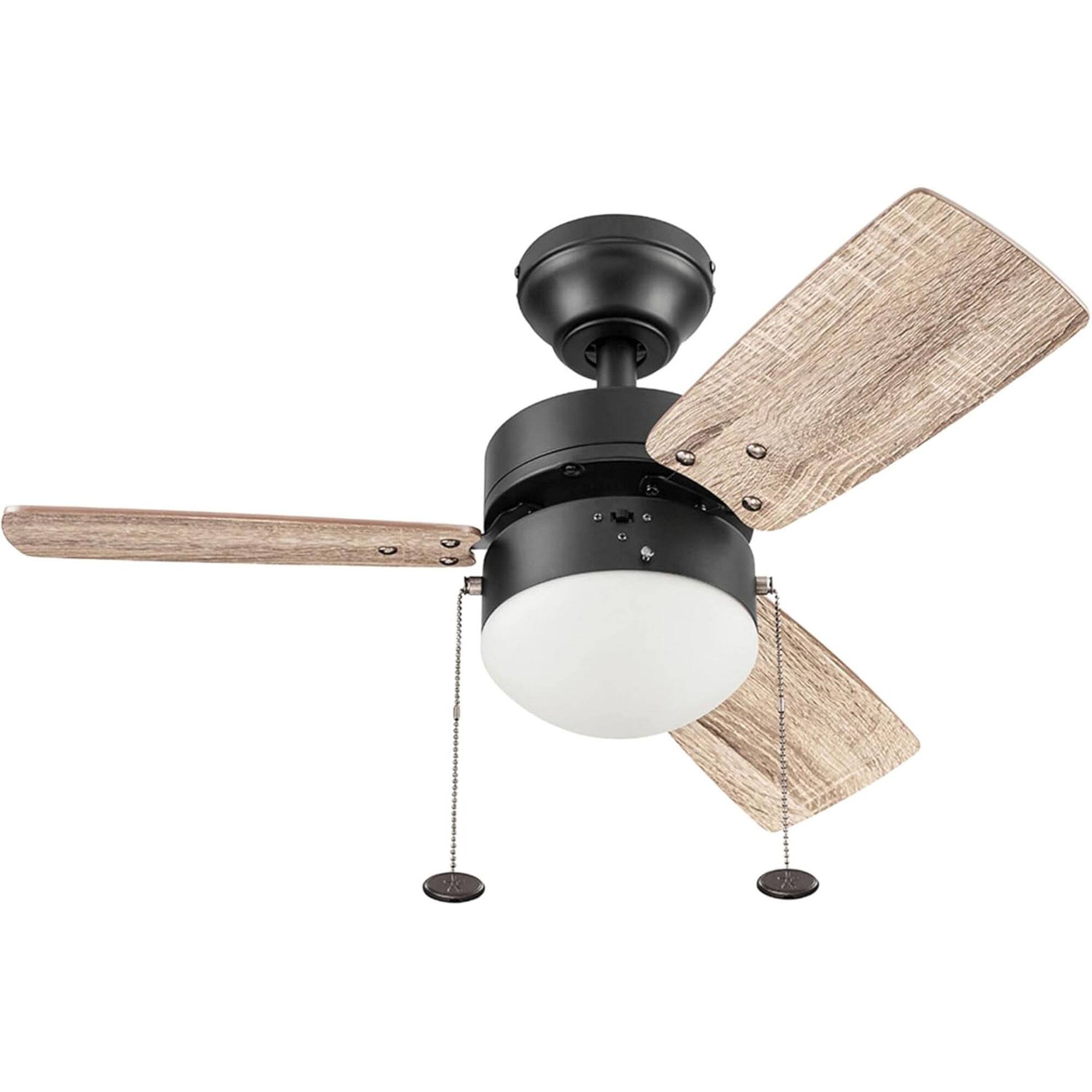 Front. Prominence Home - Prominence Home Rawling 30 Inch Indoor LED Ceiling Fan with Pull Chain, Bronze - Bronze.