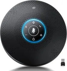 Front. EMEET - Bluetooth Speakerphone - eMeet M2 Max Professional Conference Speaker and 4 Directional Mics for up to 15 People Busines - Black.