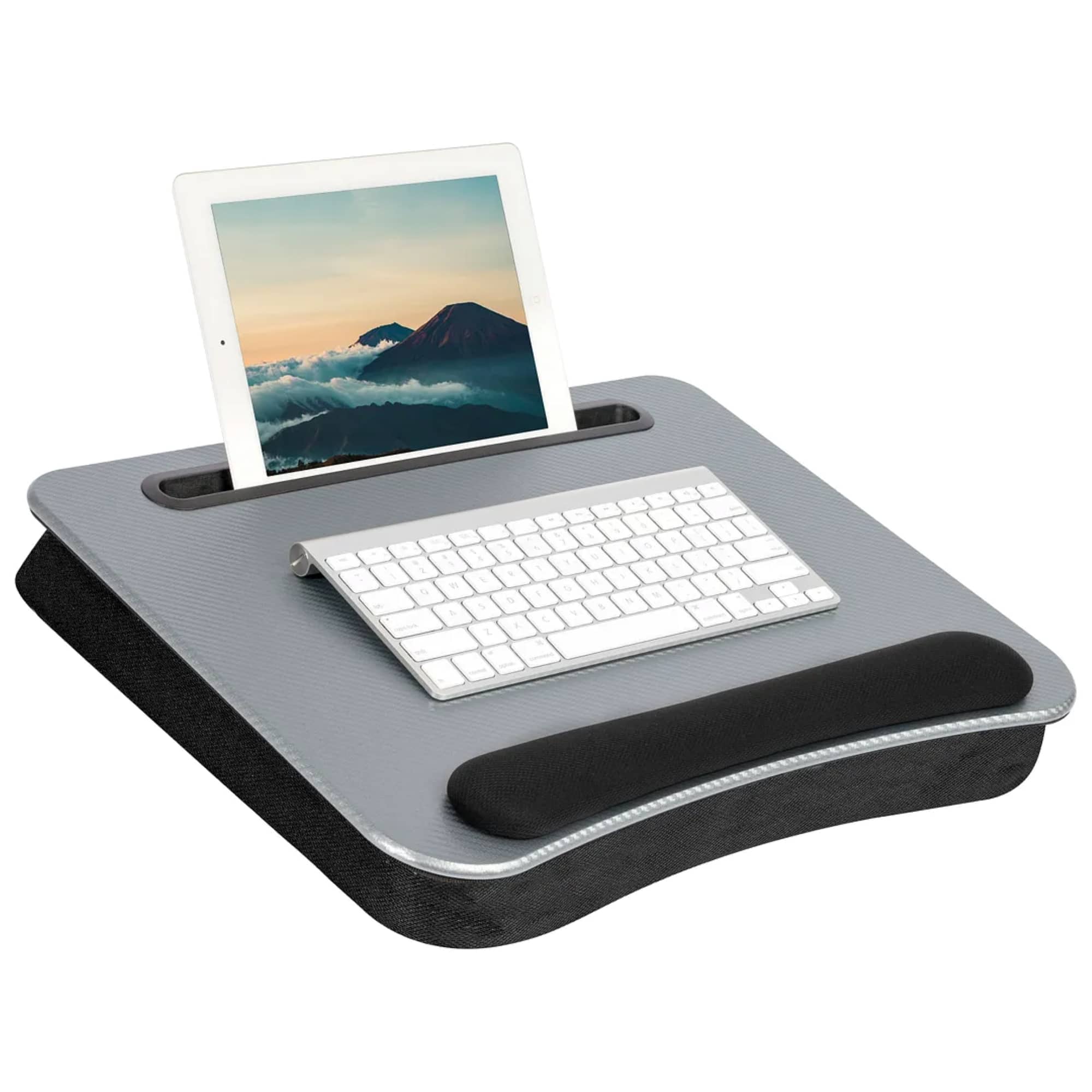 Alt View 16. LapGear - Smart-e Pro Memory Foam Lap Desk for 17.3" Laptop or Tablet - Silver Carbon.
