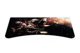 Arozzi - Full-Surface, Interchangeable, Water-Resistant, and Washable Mouse Pad with Stitched Edges - D033 ( Breach ) - Black