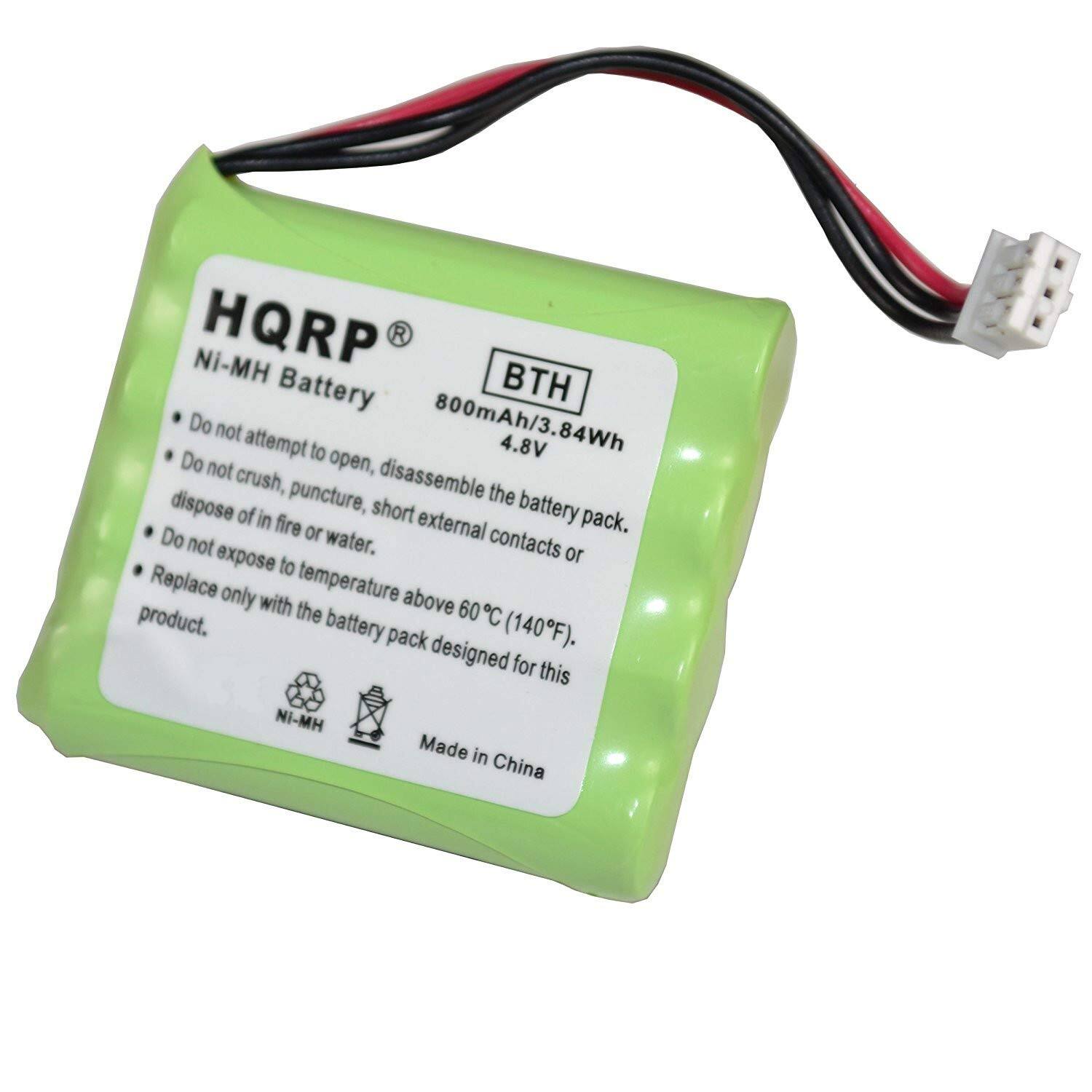 HQRP  
Ni-MH Battery  
BTH  
800mAh/3.84Wh  
4.8V  

- Do not attempt to open, disassemble the battery pack.  
- Do not crush, puncture, short external contacts or dispose of in fire or water.  
- Do not expose to temperature above 60°C (140°F).  
- Replace only with the battery pack designed for this product.  

Made in China