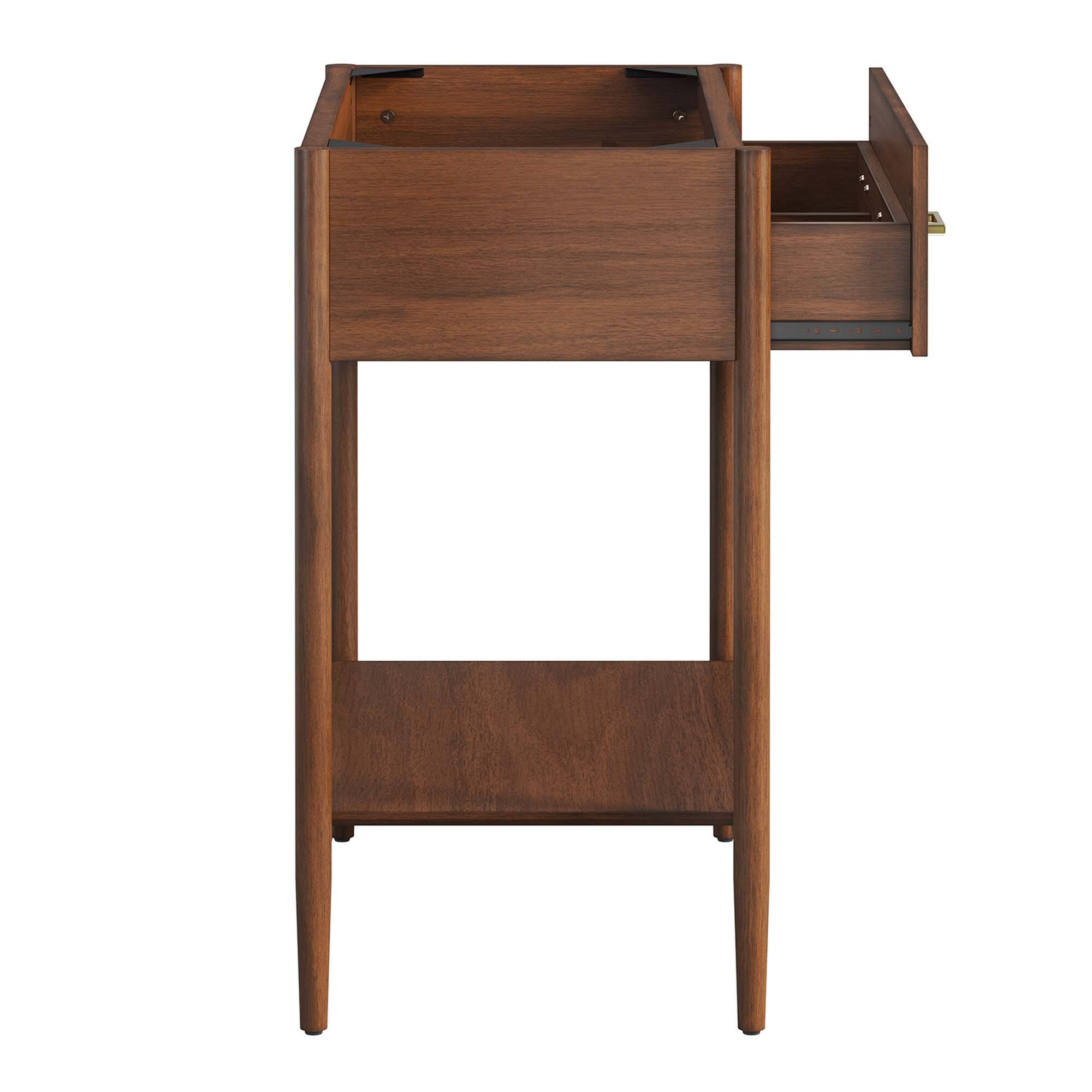 Alt View 5. Modway - Zaire Bathroom Cabinet Basin Not Included by Modway - Walnut.
