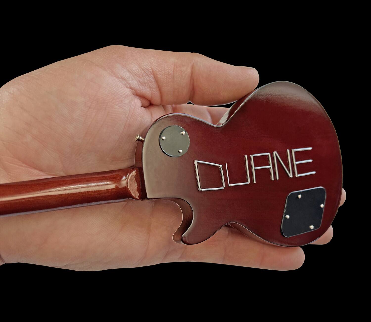 Alt View 1. Axe Heaven - Axe Heaven -Duane Allman - Duane Allman Gibson 1959 Les Paul Tobacco Burst Mini Guitar Replica - Collectibles - Multicolor.