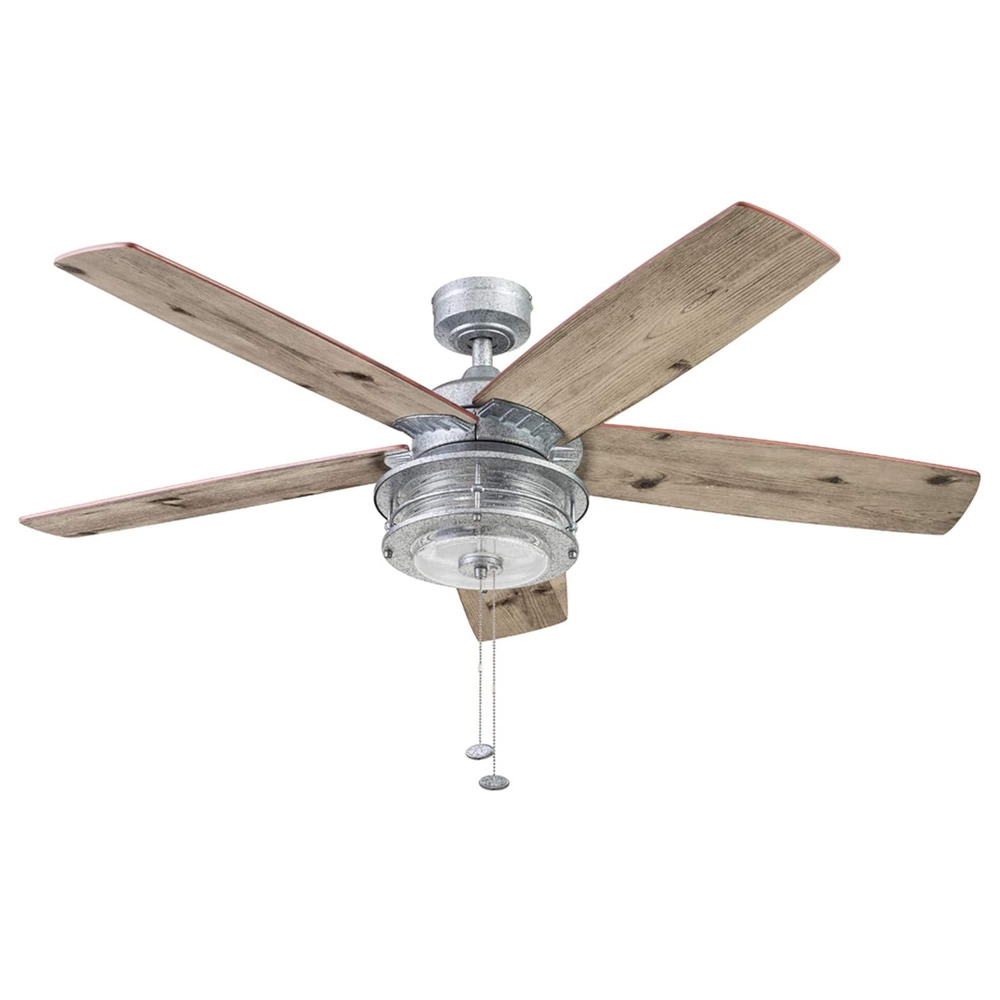 HKC - Honeywell Foxhaven 52-Inch Indoor/Outdoor Farmhouse LED Ceiling Fan, Galvanized - Painted Galvanized price history on PriceWatchPro