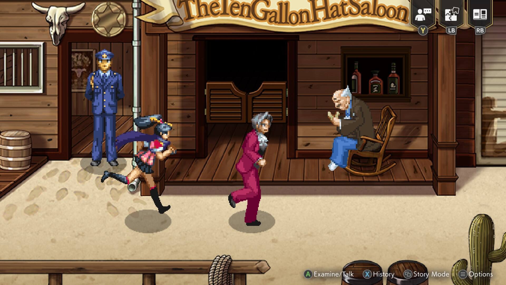 TheIenGallonHatSaloon Thelen Gallon Hat Saloon Examine/Talk X History Story Mode III Options