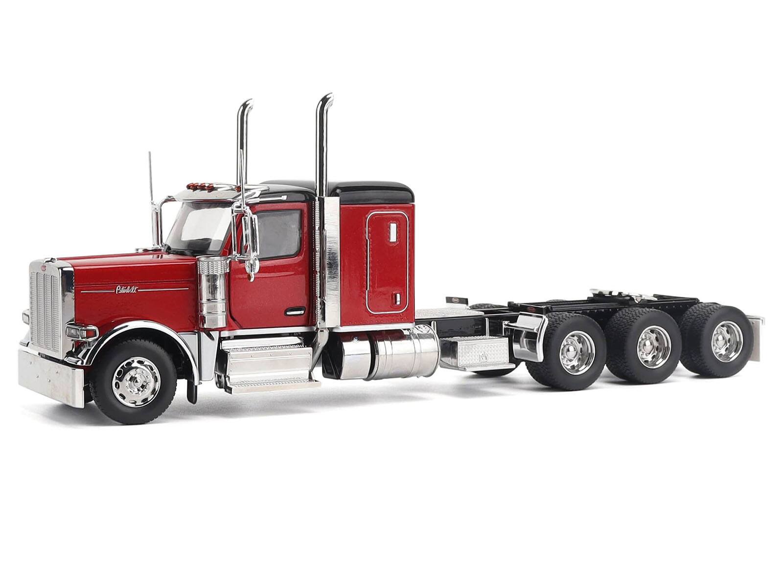 Alt View 5. Diecast Masters - Peterbilt 589 Tridem-Axle Legendary Package Truck Tractor with 58" Sleeper Legendary Red 1/32 Model by Diecast Masters.