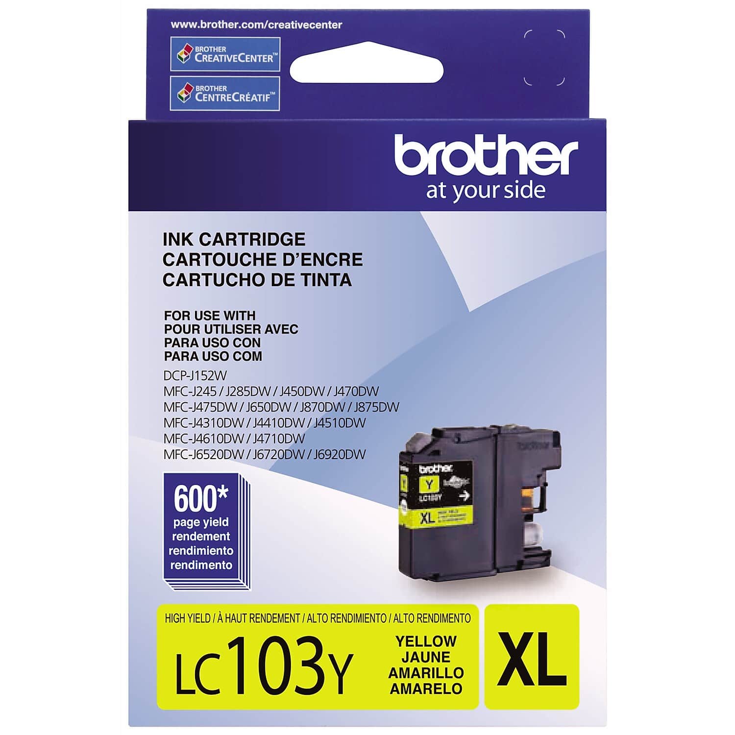 Brother - LC103Y High Yield Ink Cartridge (LC103YS) - Yellow