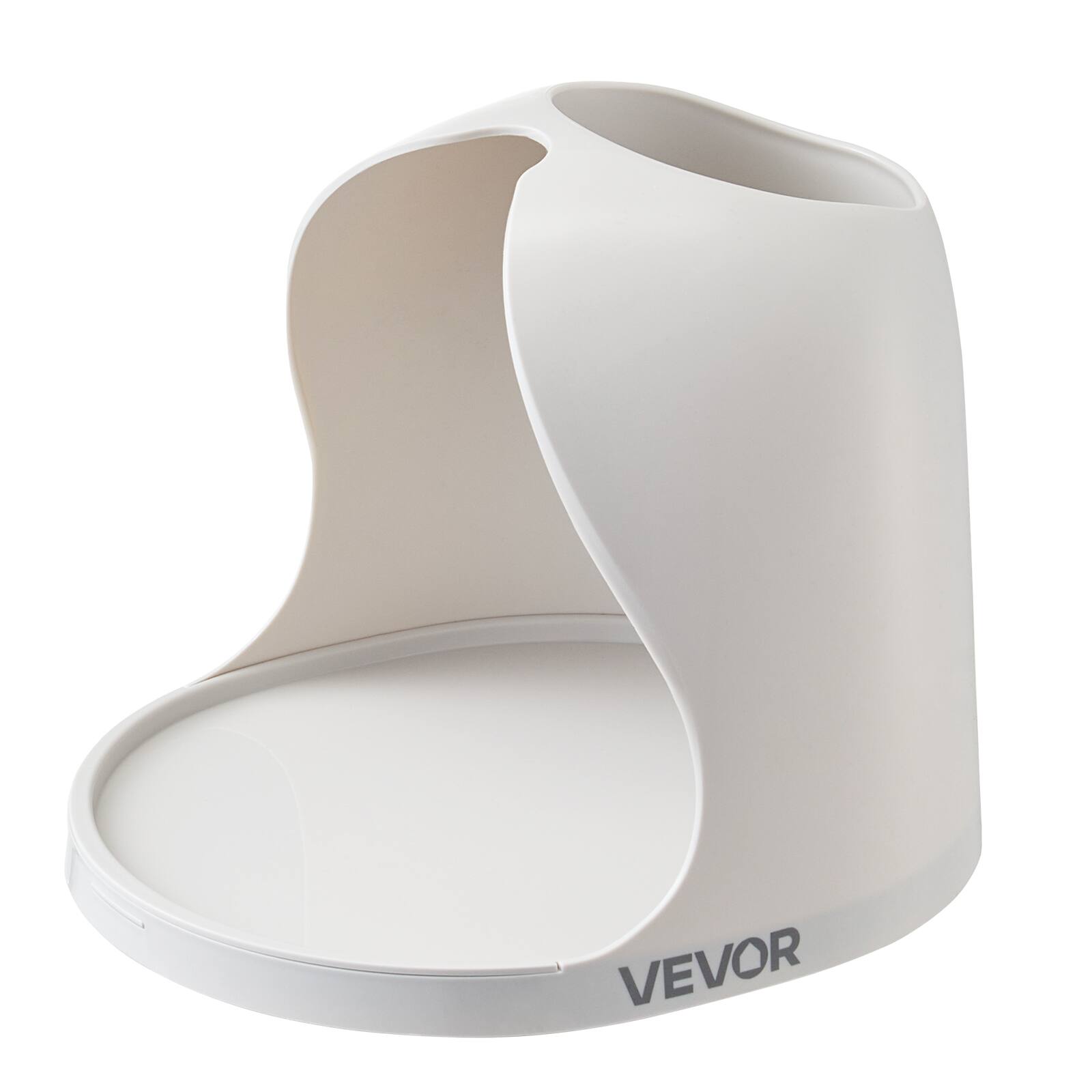 Alt View 5. VEVOR - Toilet Brush and Plunger Set, 2-in-1 Toilet Bowl Brush Plunger Combo with Ventilated Holder, 360° Deep Cleaning - White,Gray.