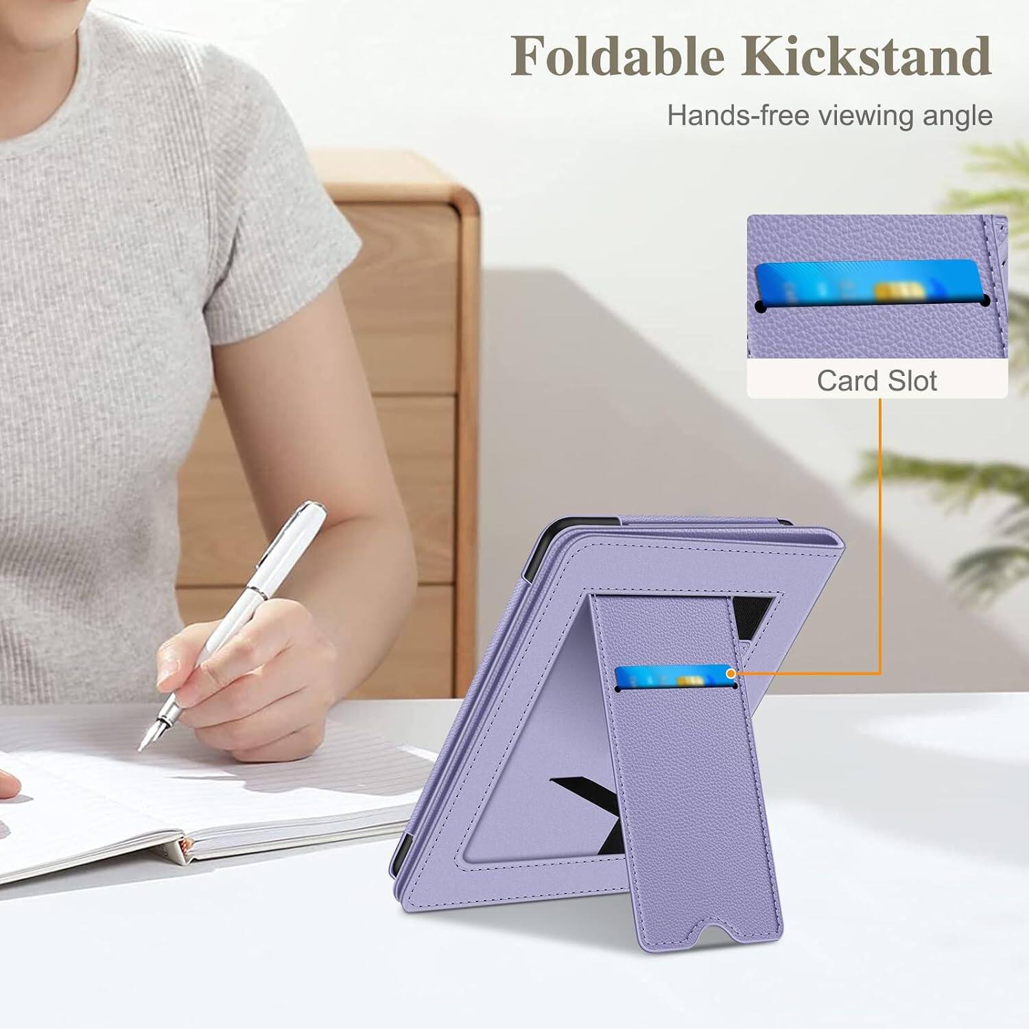 Foldable Kickstand  
Hands-free viewing angle  
Card Slot