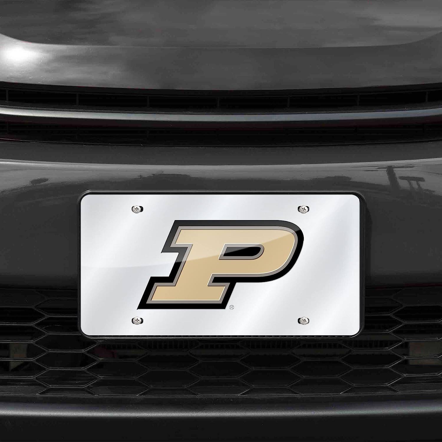 Alt View 1. Rico Industries - Purdue Boilermakers Mirrored Laser Cut License Plate Laser Tag - Multi.