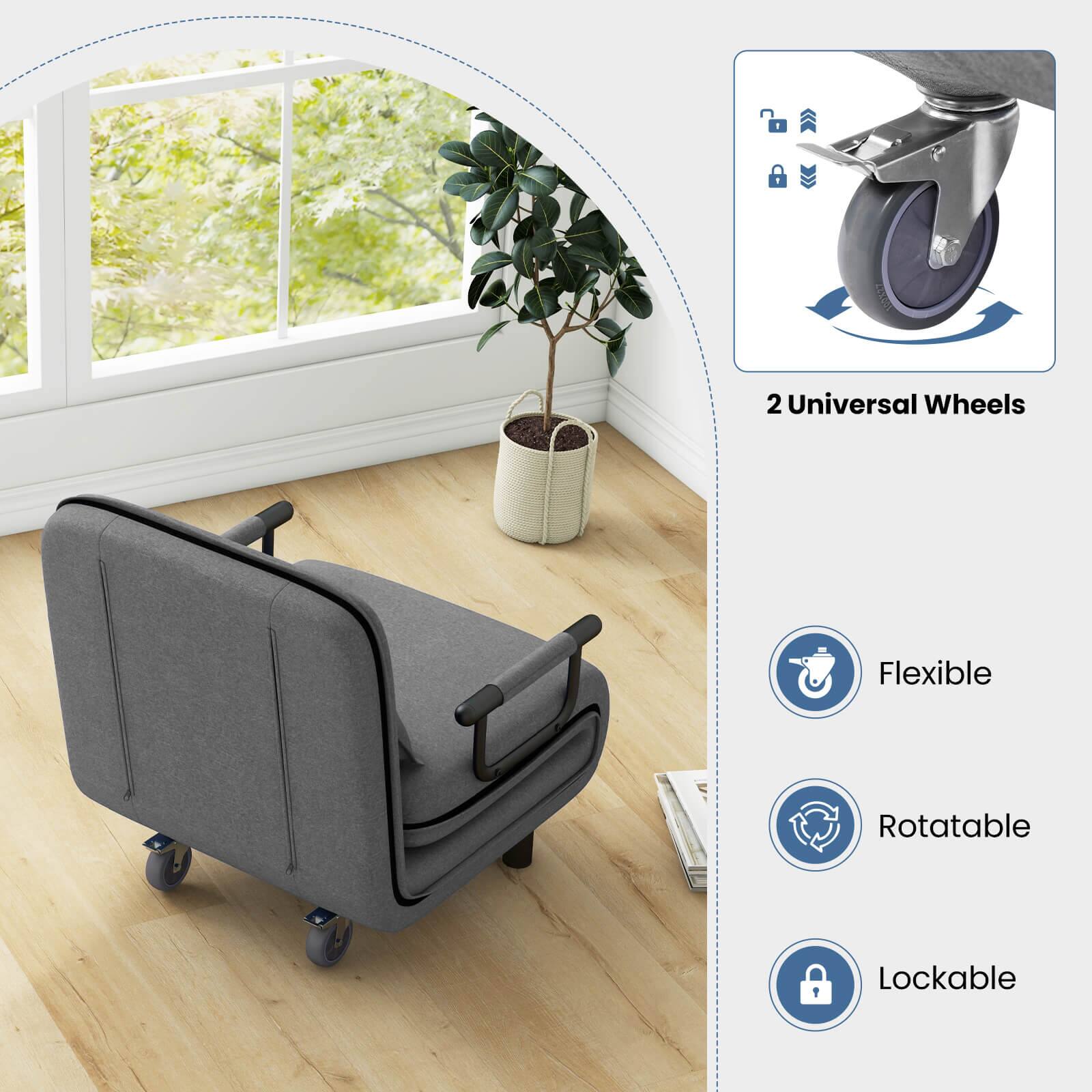 2 Universal Wheels  
Flexible  
Rotatable  
Lockable