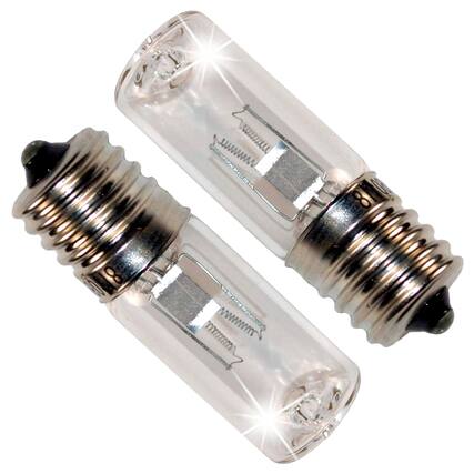 Front. HQRP - 2-Pack Replacement Bulbs E17 Base 3 W 10 V for Philips Sonicare Handles HX6160 HX6930.