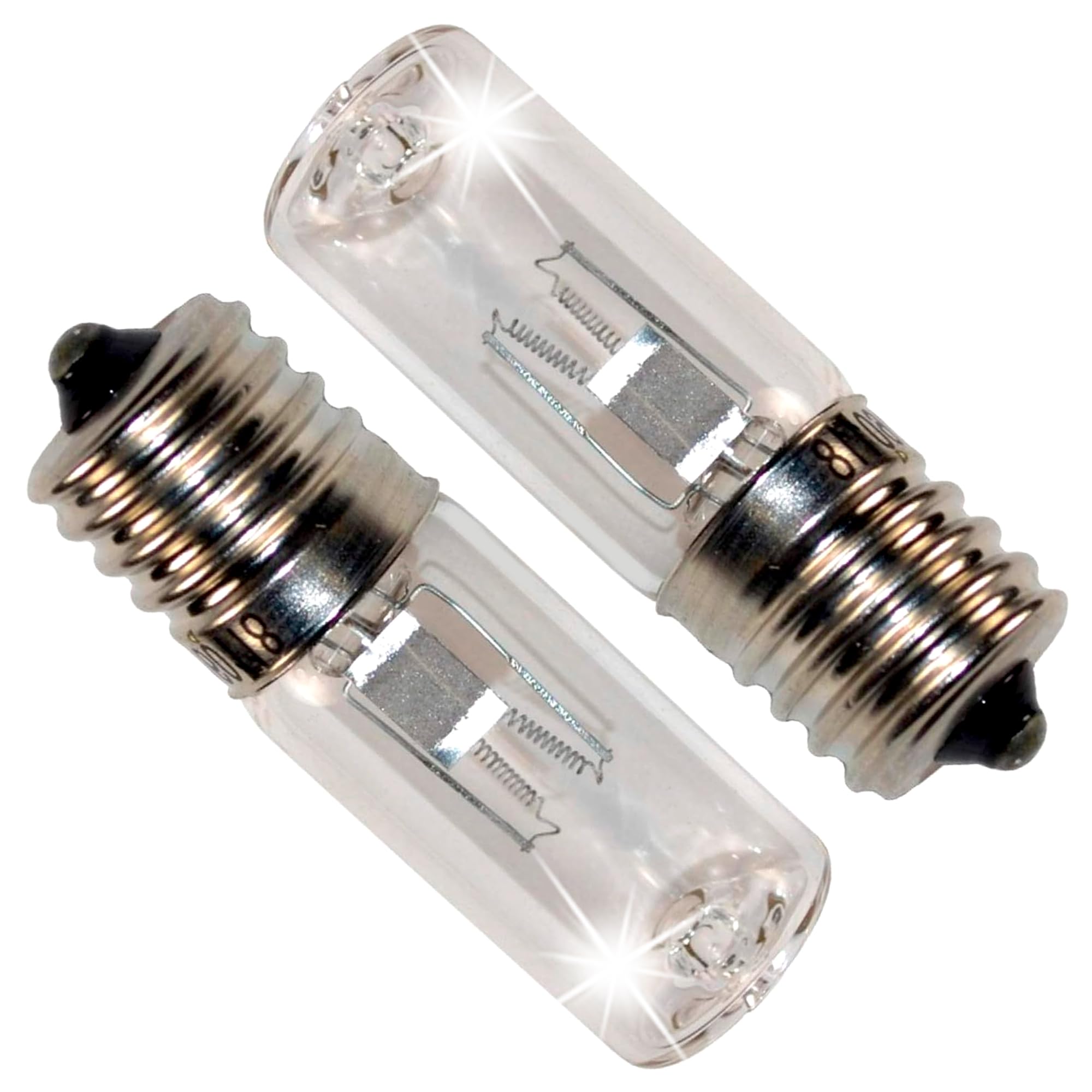 Front. HQRP - 2-Pack Replacement Bulbs E17 Base 3 W 10 V for Philips Sonicare Handles HX6160 HX6930.