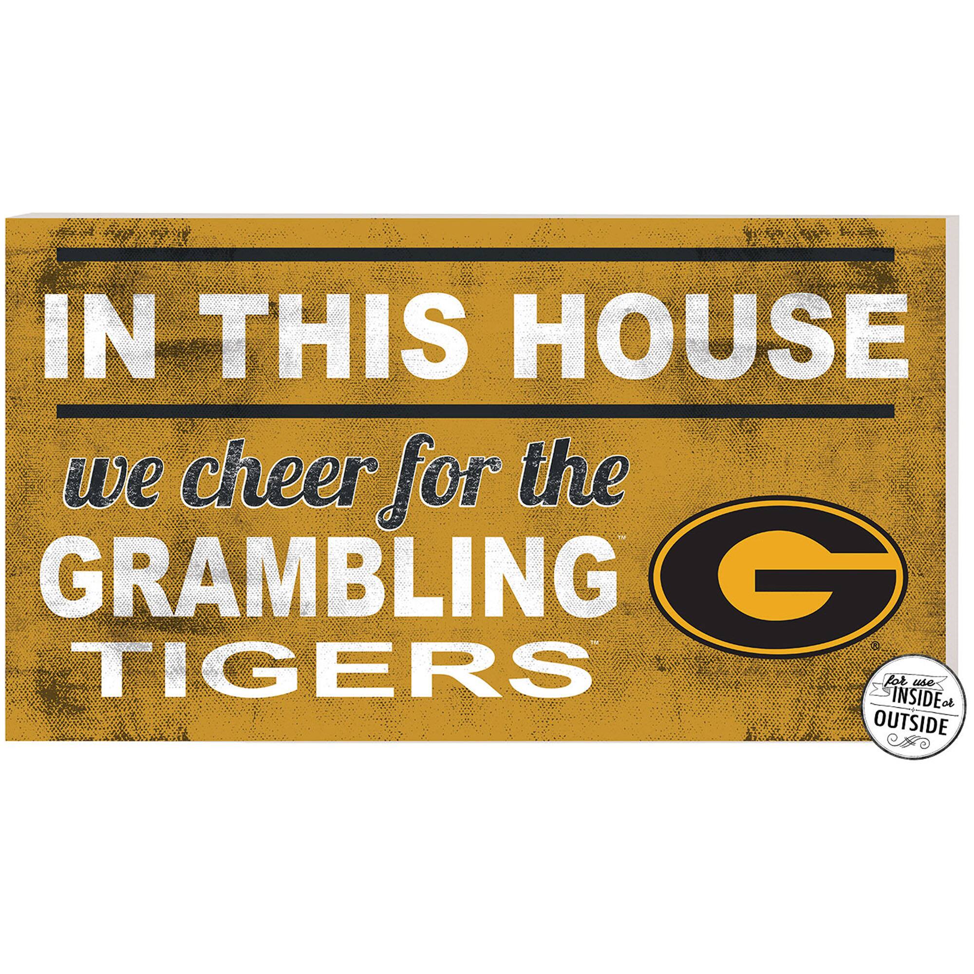 Grambling Tigers 11'' x 20'' Indoor/Outdoor In This House Sign