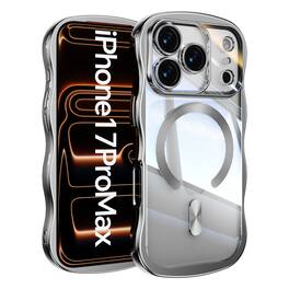UUCOVER - For Apple iPhone 17 Pro Max Magnetic Case Compatible with MagSafe, Shockproof Electroplated Bumper Clear Slim Back Cover - Silver