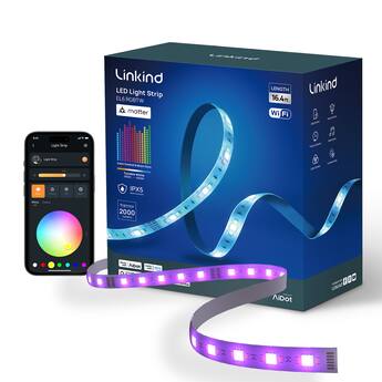 Linkind EL6 Matter Smart LED Light Strip, Color Changing, 16.4ft Linkind EL6 Matter Smart LED Light Strip, Color Changing, 16.4ft