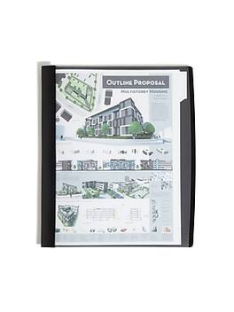 Smead - Report Covers with Clear Front, 3-Prong, Letter Size, 5/Pack - Black