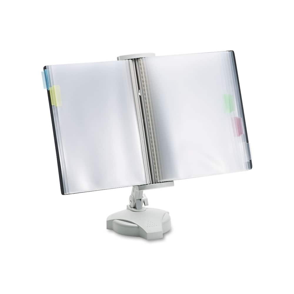 Fellowes - Mfg Co. 22300 Letter Size 10-Pockets Plastic Reference Rack - Platinum