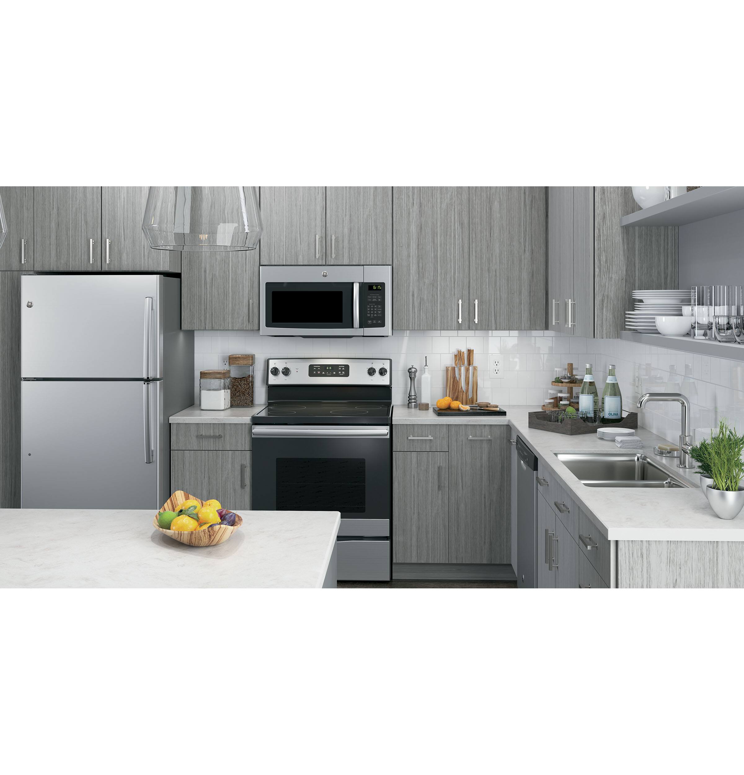 Alt View 17. GE - 1.6 Cu. Ft. Over-the-Range Microwave with Electronic Touch Controls - Stainless Steel.