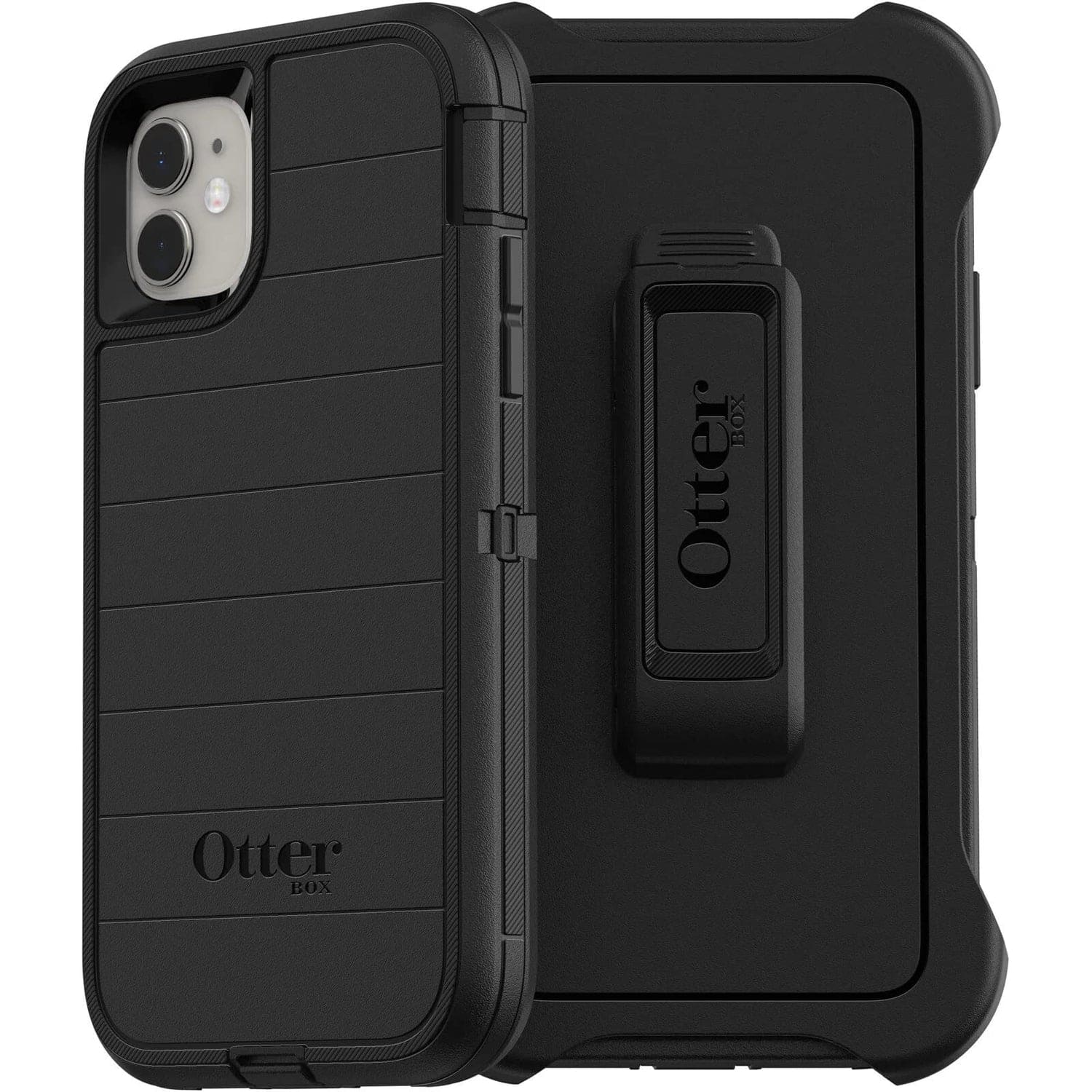 OtterBox - Defender Pro Series Rugged Protection Case and Holster - iPhone 11 - Black