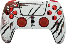 Custom Controllerzz - Custom Wireless Controller for PS5 - Slasher & Red Chrome Inserts