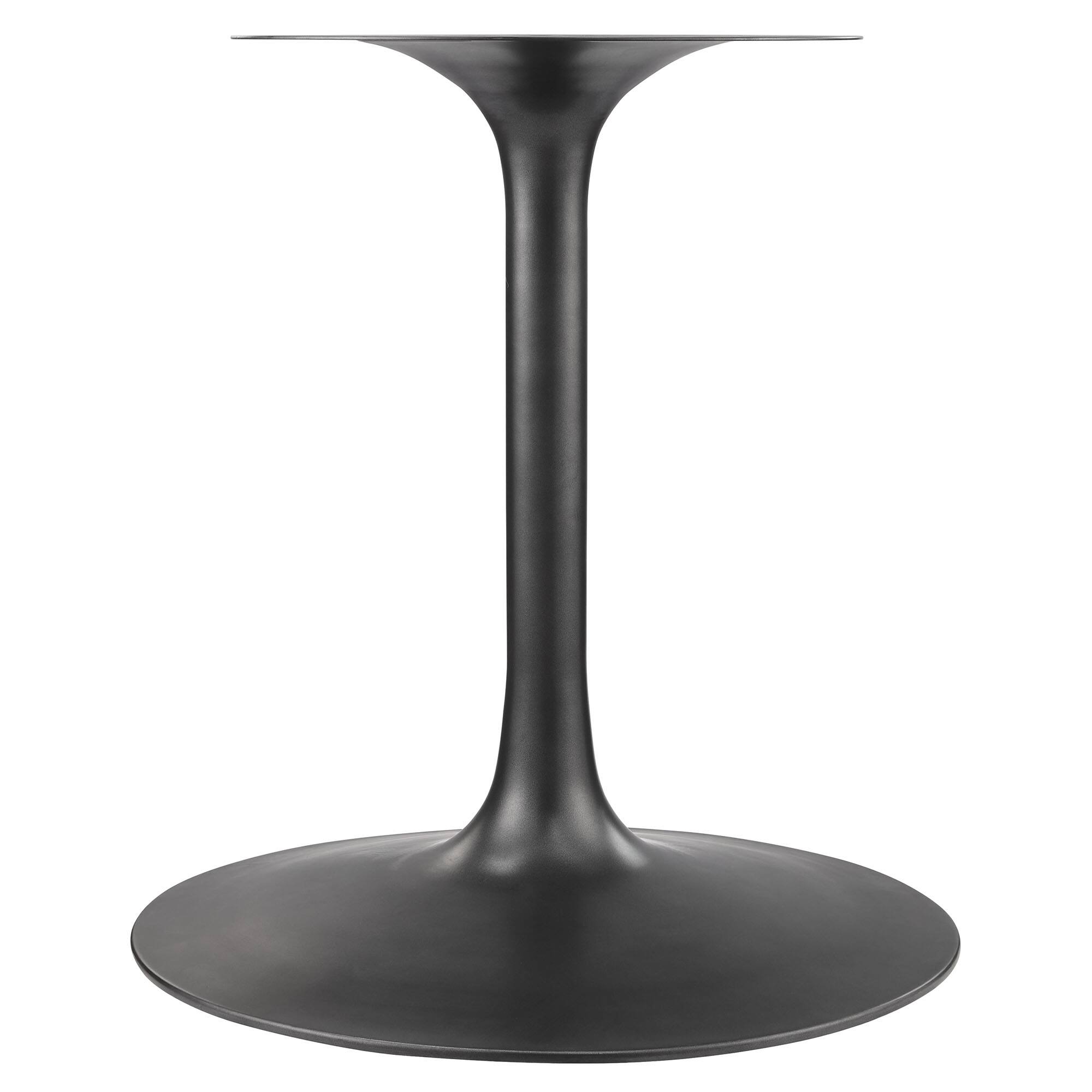 Alt View 4. Modway - Lippa 48" Round Pedestal Solid Wood Dining Table by Modway - Black Walnut.