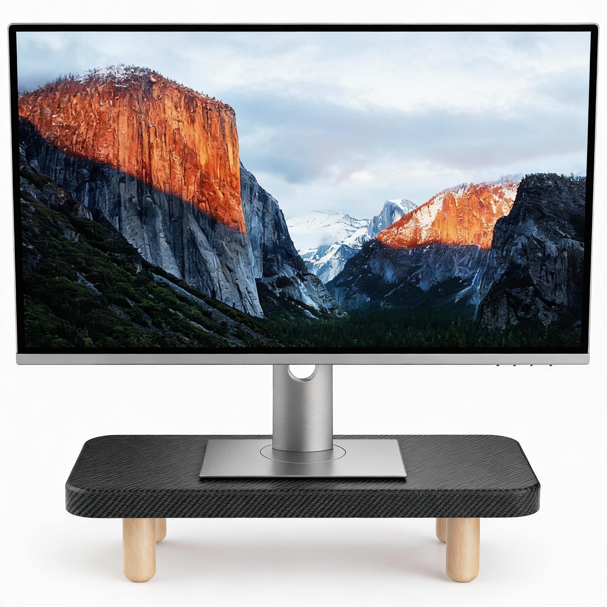 Frangdom - Dual Monitor Riser with Storage - Black 16inches