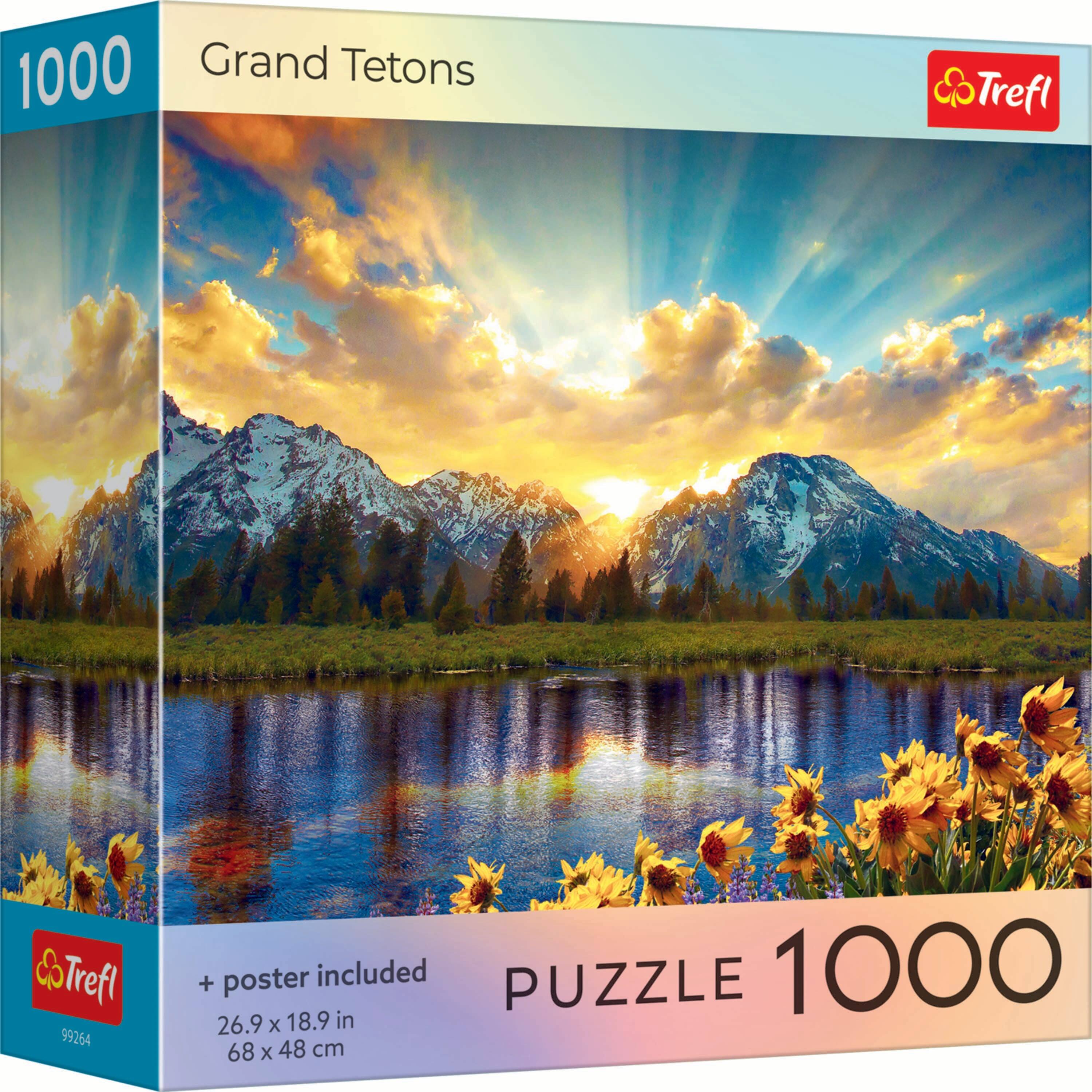 1000 Grand Tetons  
Trefl  
99264  
+ poster included  
26.9 x 18.9 in  
68 x 48 cm  
PUZZLE 1000