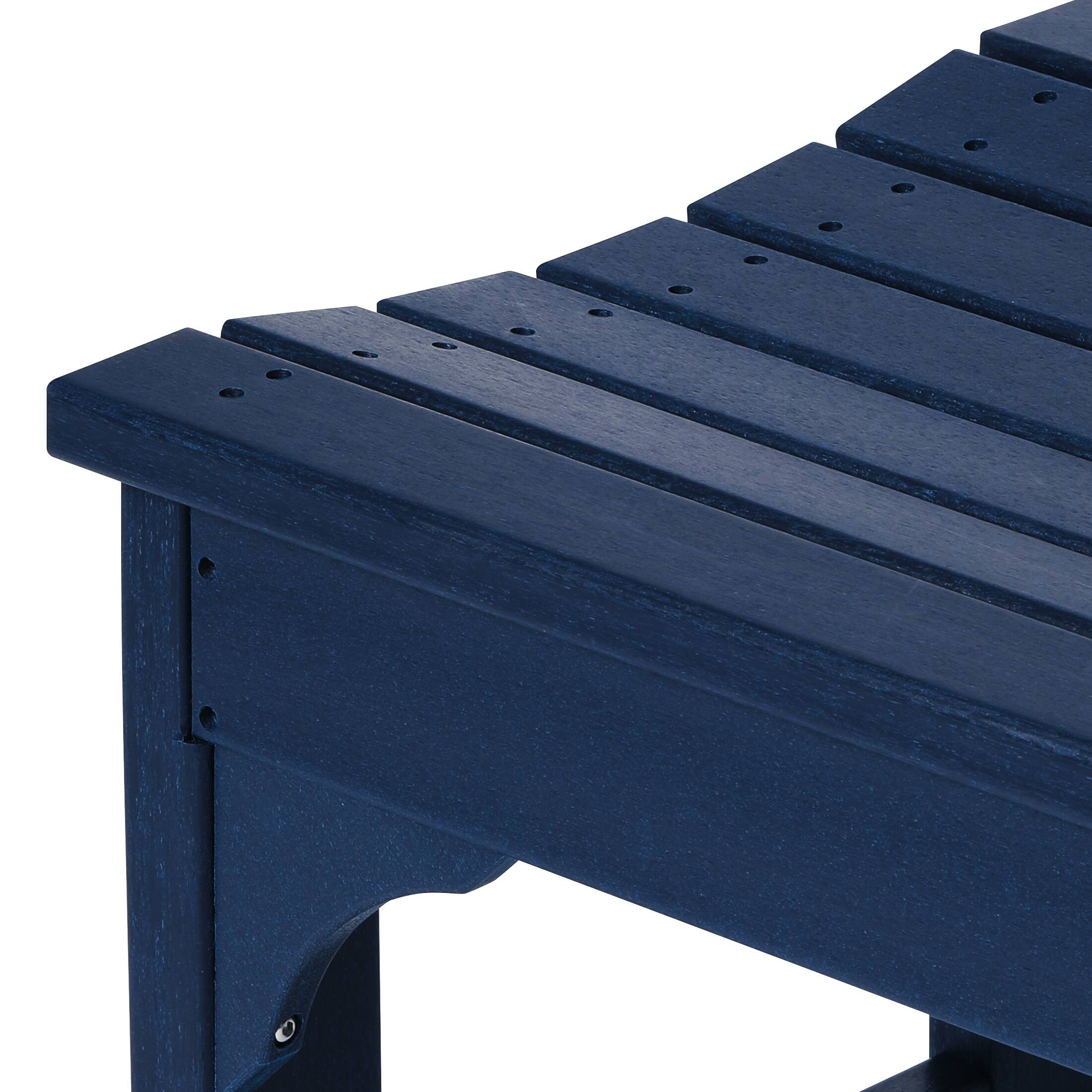 Alt View 4. WestinTrends - WestinTrends Malibu 48" length backless Poly Wood Outdoor / Garden bench - Navy Blue.