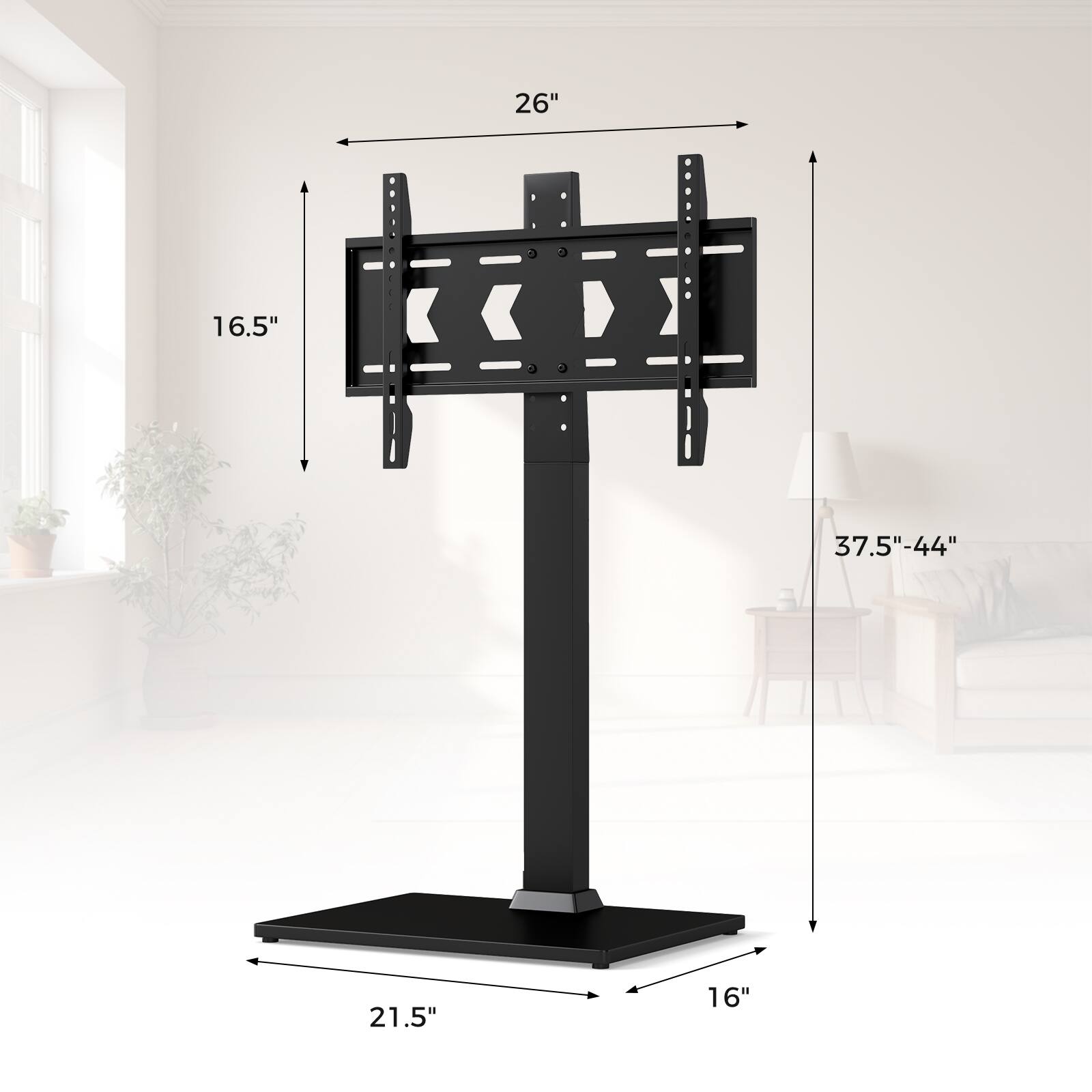 26"  
16.5"  
37.5"-44"  
21.5"  
16"