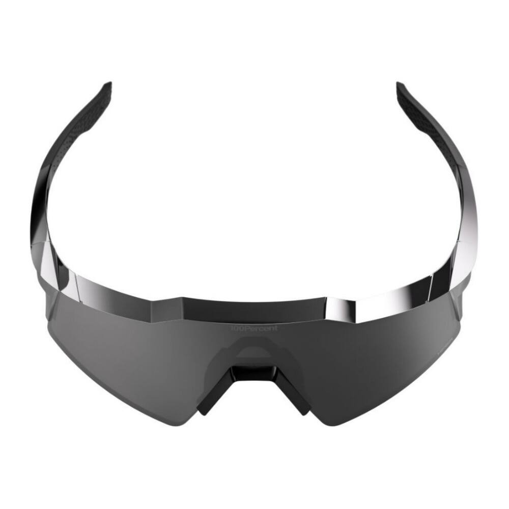 Left. 100% - 100 Percent Speedcraft SL Soto 1 Black Chrome Sunglasses with TR90 Frame - Multicolor.