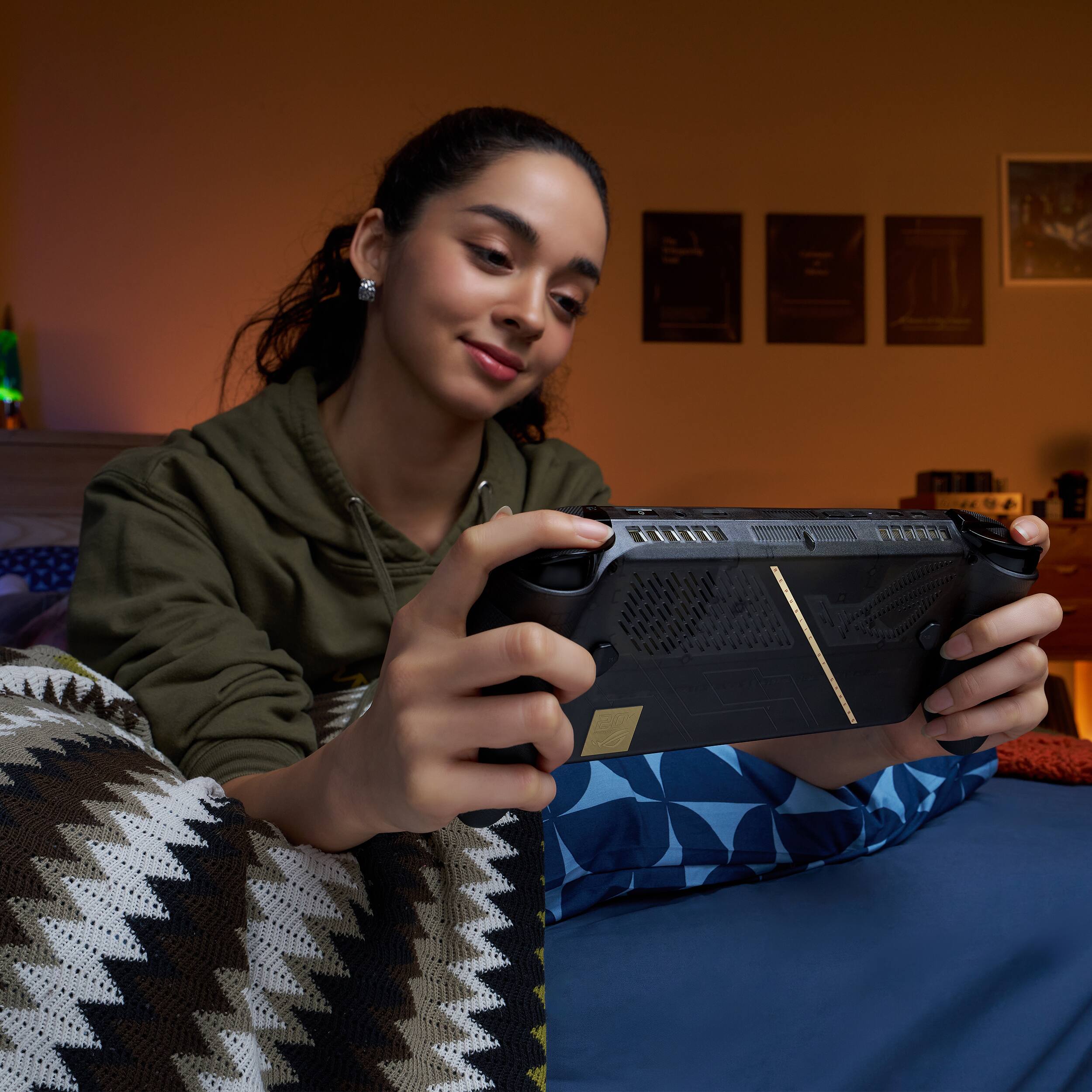 Alt View 19. ASUS - ROG XBOX Ally X20 – 7.4” FHD 1080p 120Hz OLED Gaming Handheld, AMD Ryzen AI Z2 Extreme Processor, 24GB RAM, 1TB SSD - Black.