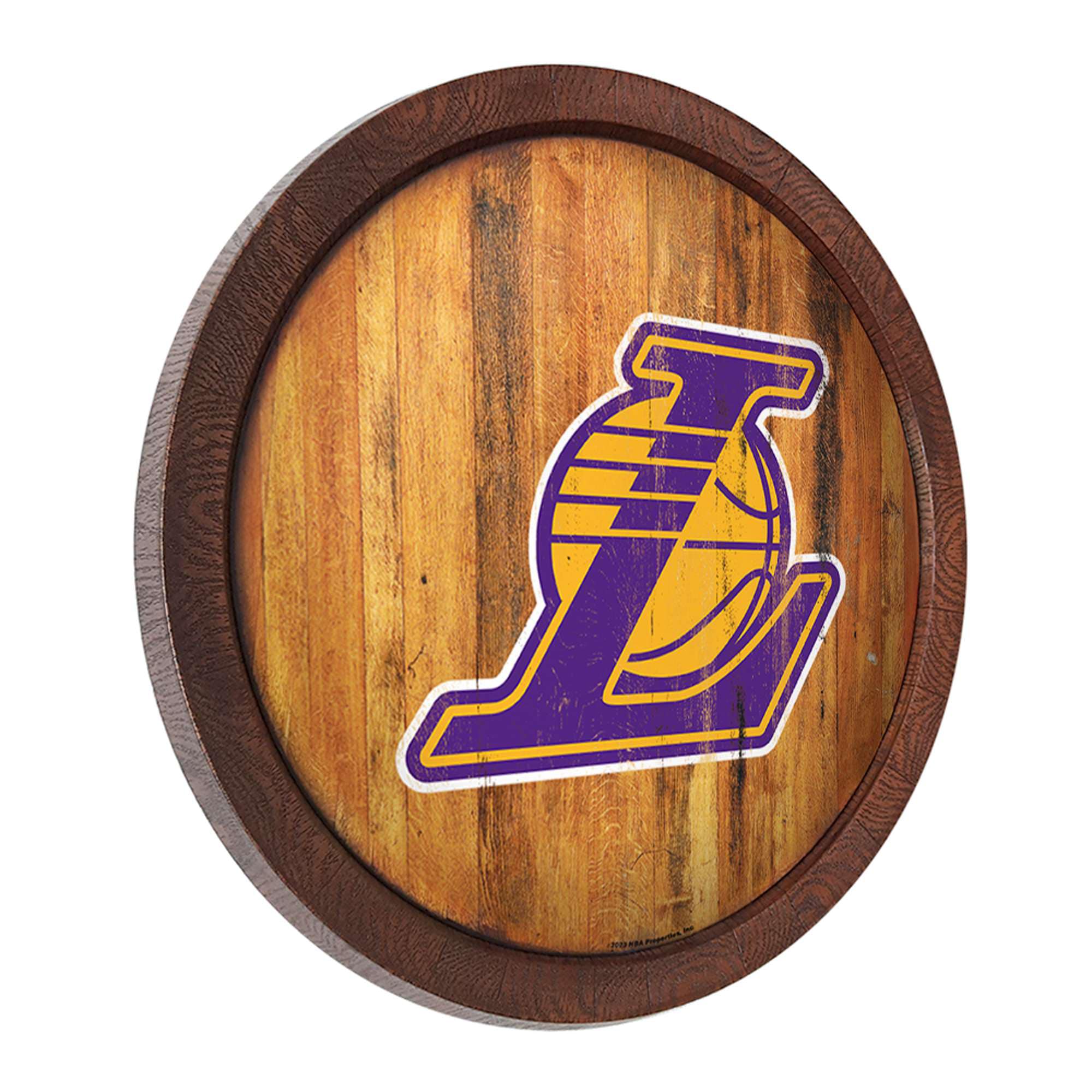 Alt View 1. The Fan-Brand - Los Angeles Lakers 20.25'' Faux Barrel Top Sign - Multicolor.