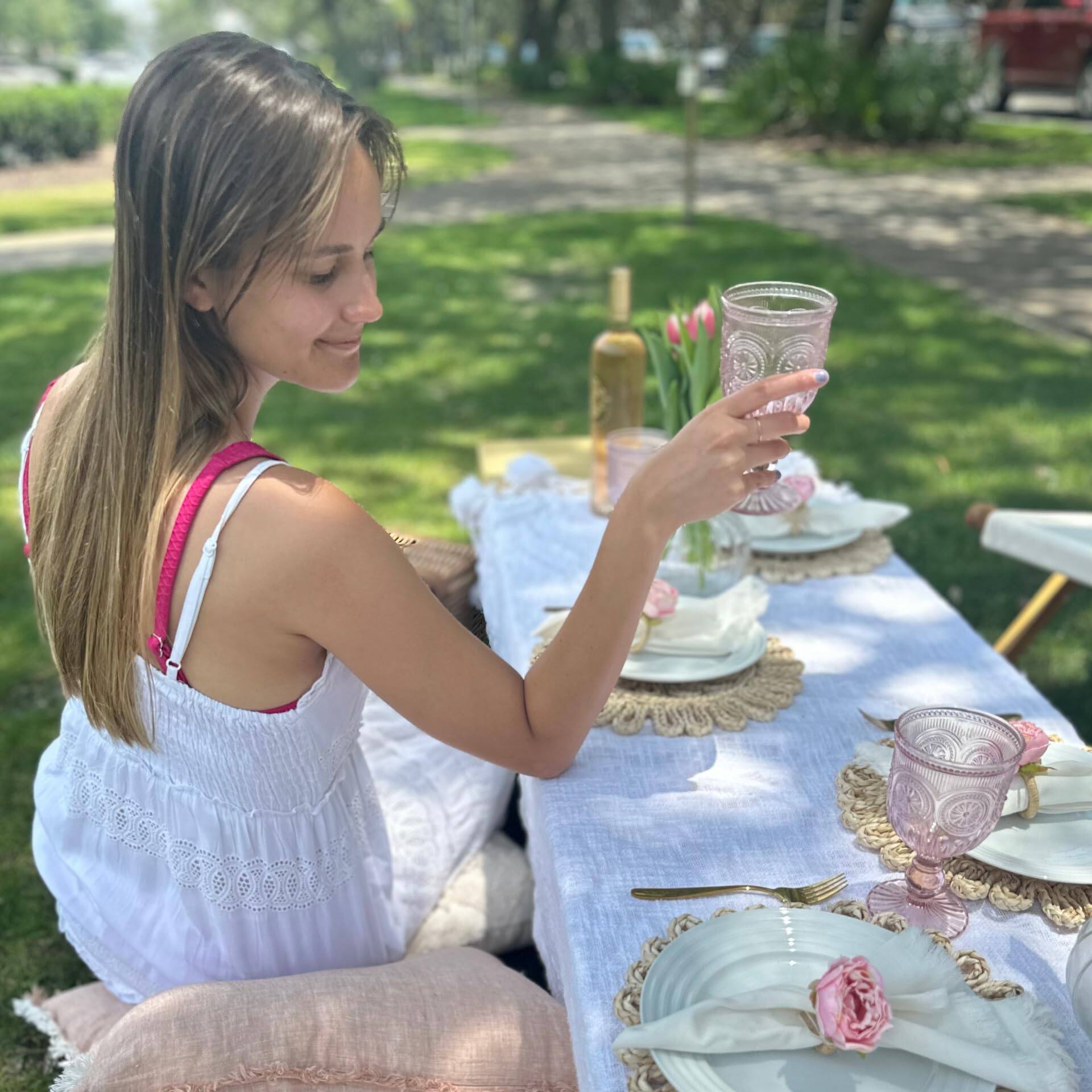 Alt View 5. JETRANSPORT - Foldable Beach Picnic Table - 3.5 Ft low Height Wooden Portable Boho Travel For Bbq Camping Party Tailgating - Default.