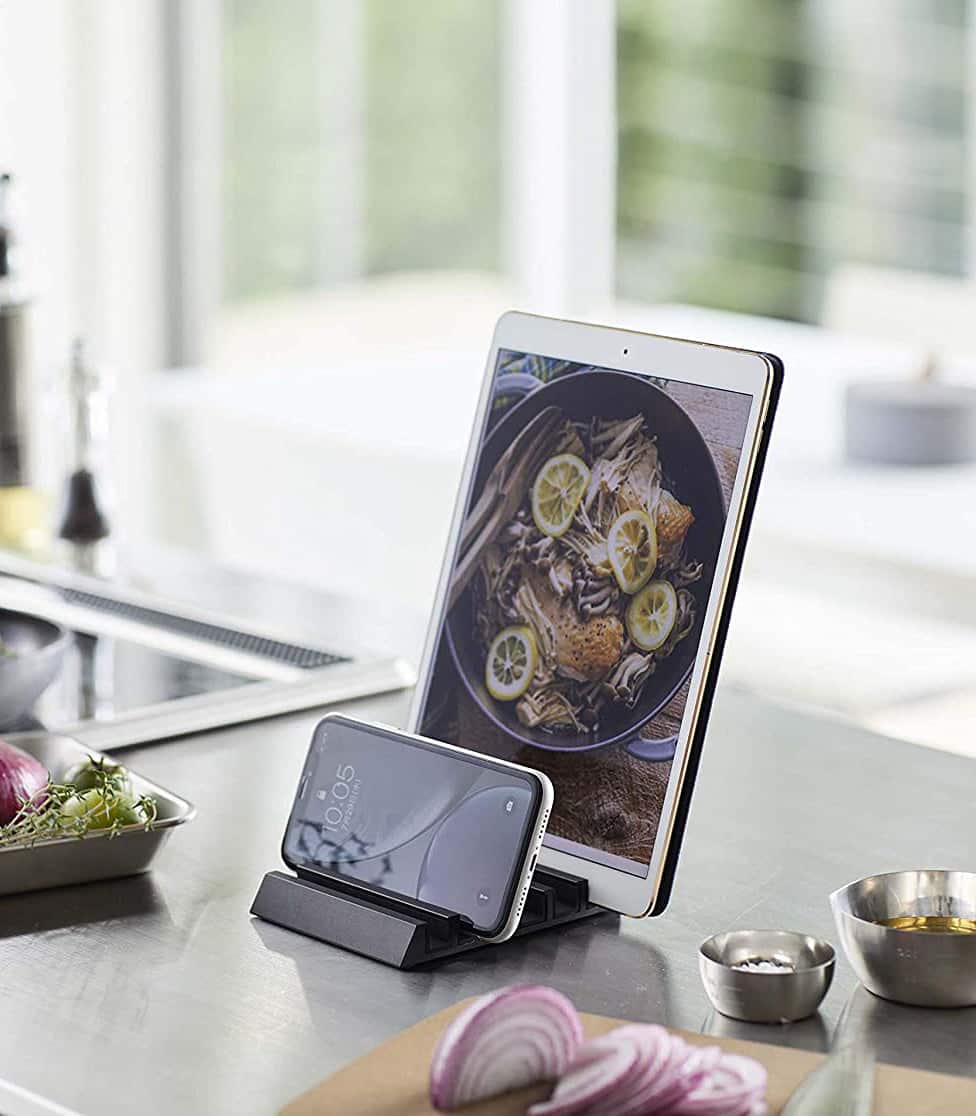 Yamazaki Home - Phone & Tablet Stand - Aluminum - Black