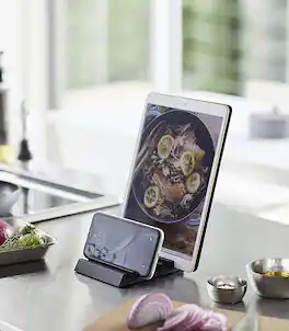 Yamazaki Home - Phone & Tablet Stand - Aluminum - Black