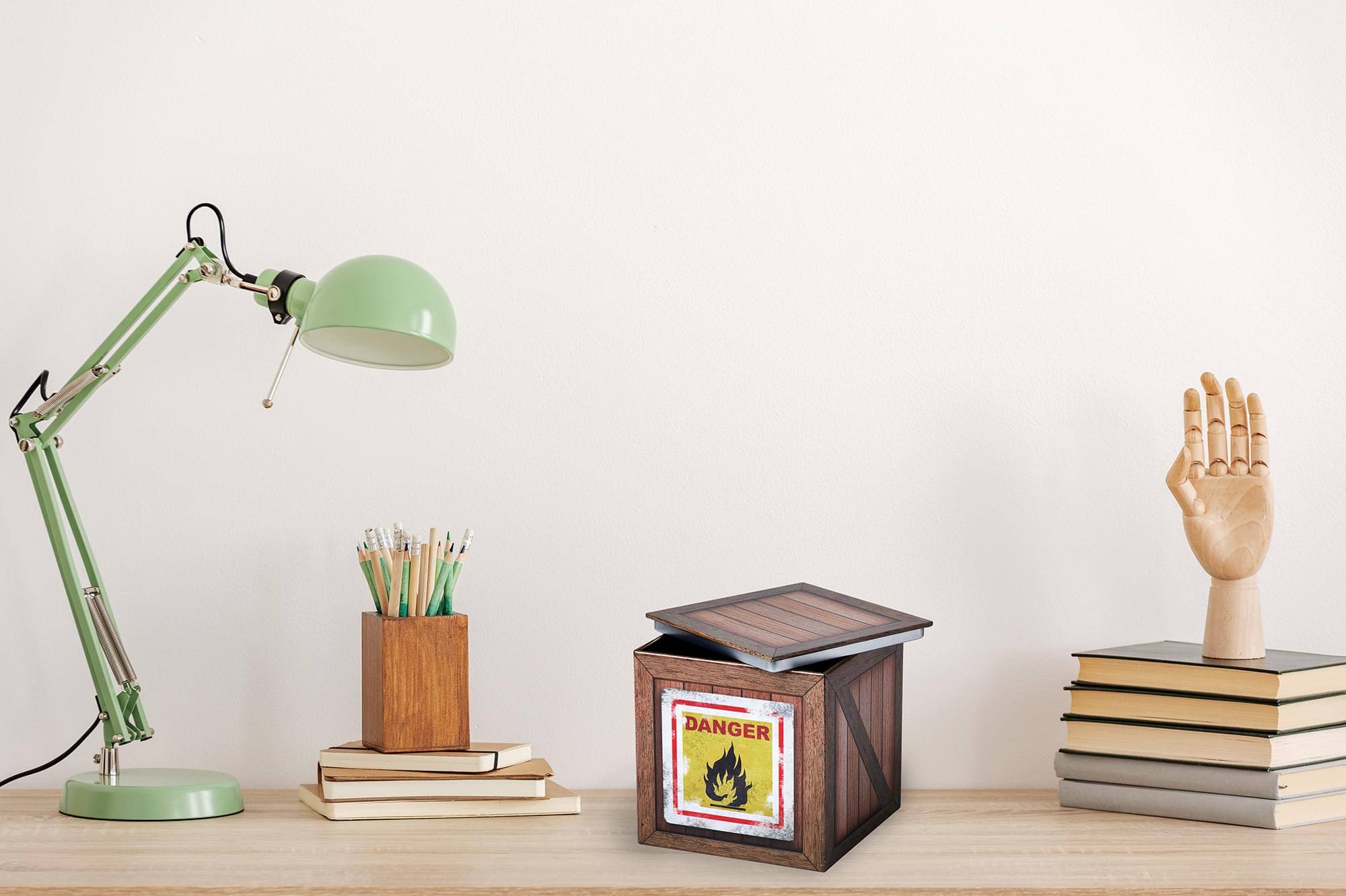 Alt View 4. Toynk - Nintendo Smash Brothers Crate 4 x 4 Inch Tin Storage Box - Brown.