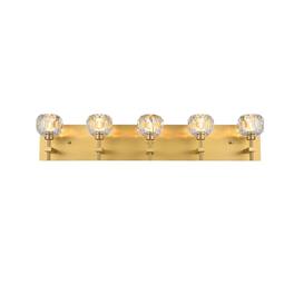 Elegant Lighting - Graham 5 Light Wall Sconce in Gold - Gold And Clear