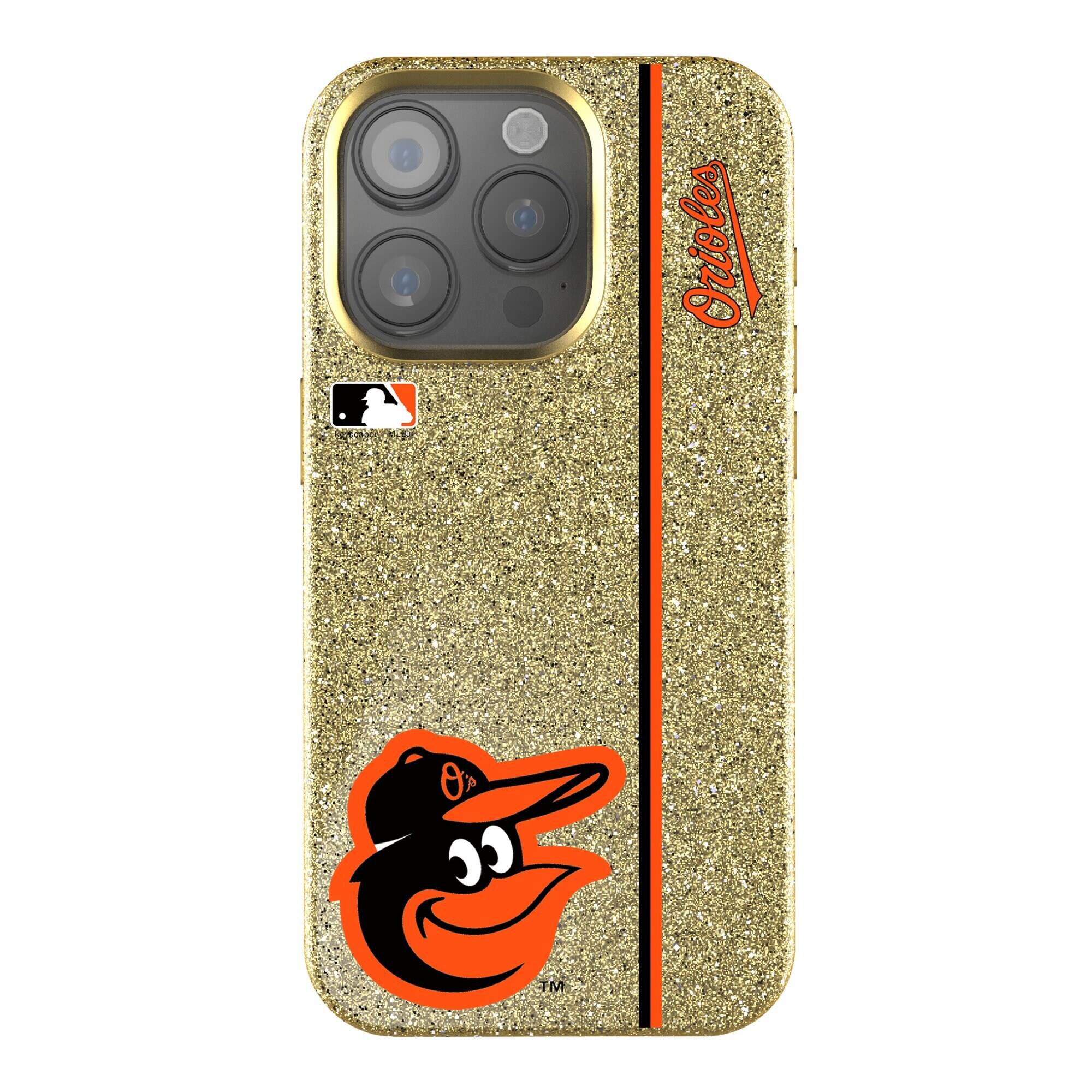 Front. Keyscaper - Baltimore Orioles iPhone Bling Case - 16 - Gold.