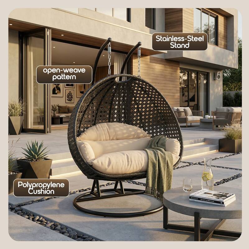 Stainless-Steel Stand  
Open-weave pattern  
Polypropylene Cushion