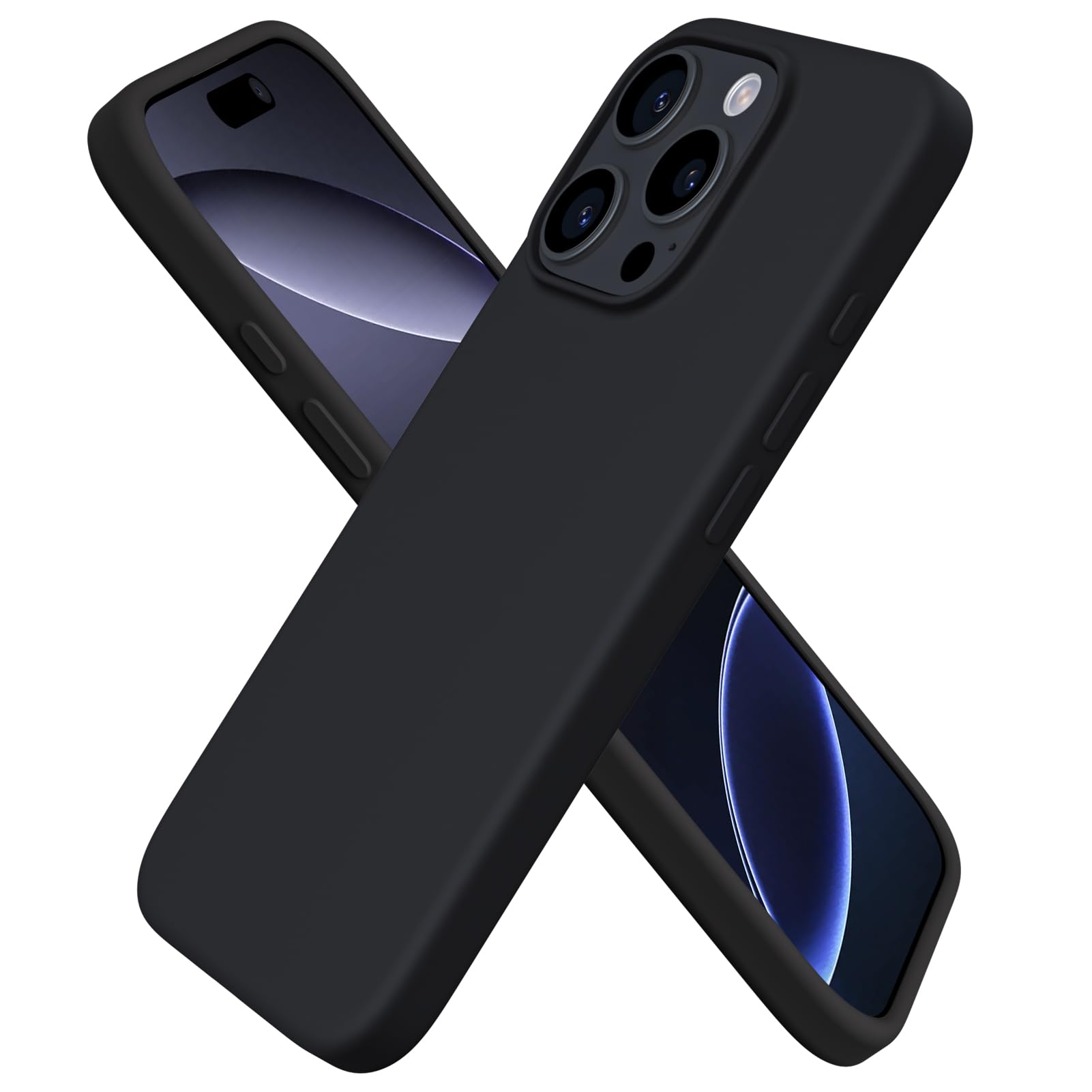 Alt View 2. Ornarto - ORNARTO Bundle for iPhone 16 Pro Case 6.3" in Black and for AirPods Pro 2 Case 2022 in Mint Green - Black + Mint Green.