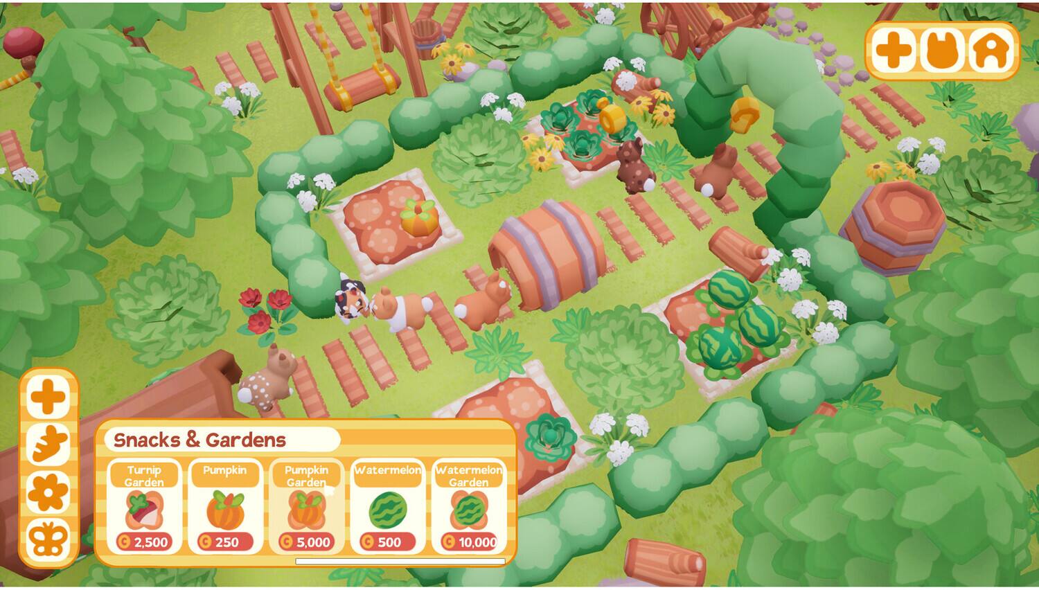 Snacks & Gardens

- Turnip Garden: 2,500
- Pumpkin: 250
- Pumpkin Garden: 5,000
- Watermelon: 500
- Watermelon Garden: 10,000