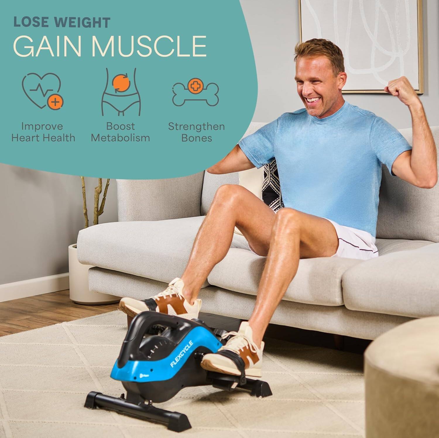 LOSE WEIGHT  
GAIN MUSCLE  

- Improve Heart Health  
- Boost Metabolism  
- Strengthen Bones  

FLEXCYCLE