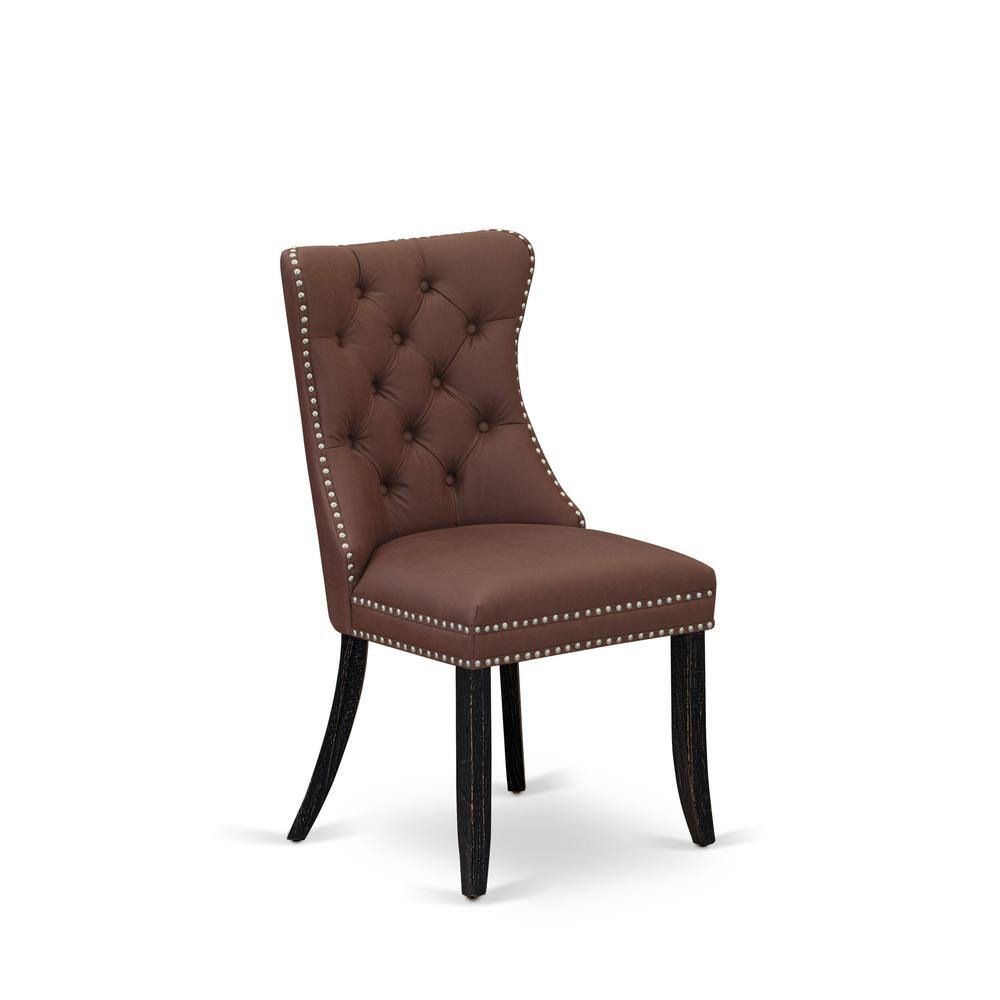 Back. East West Furniture - Parson Dining Chairs - Black.